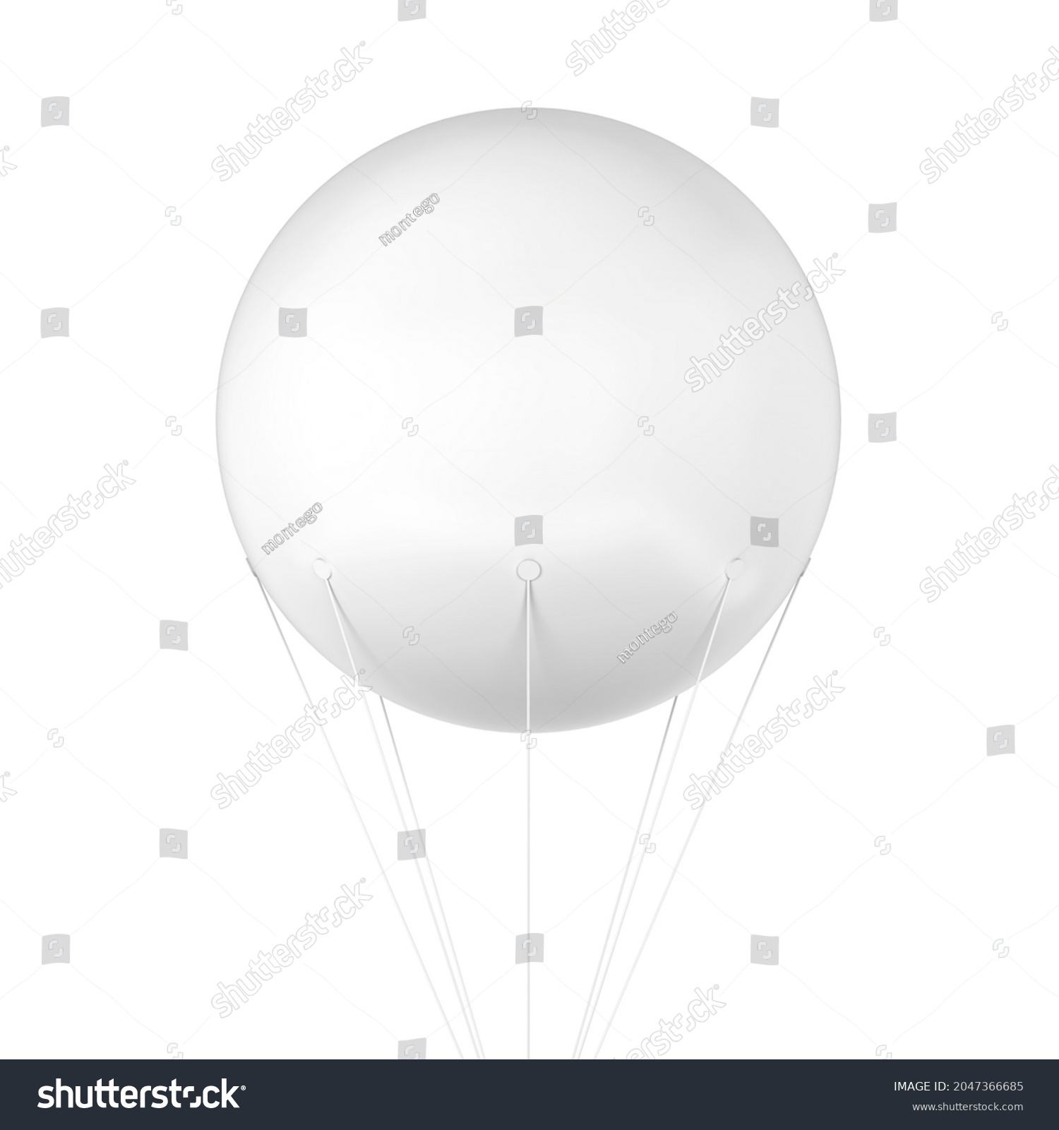 Inflatable sky advertising balloon. 3d illustration isolated on white background  #2047366685