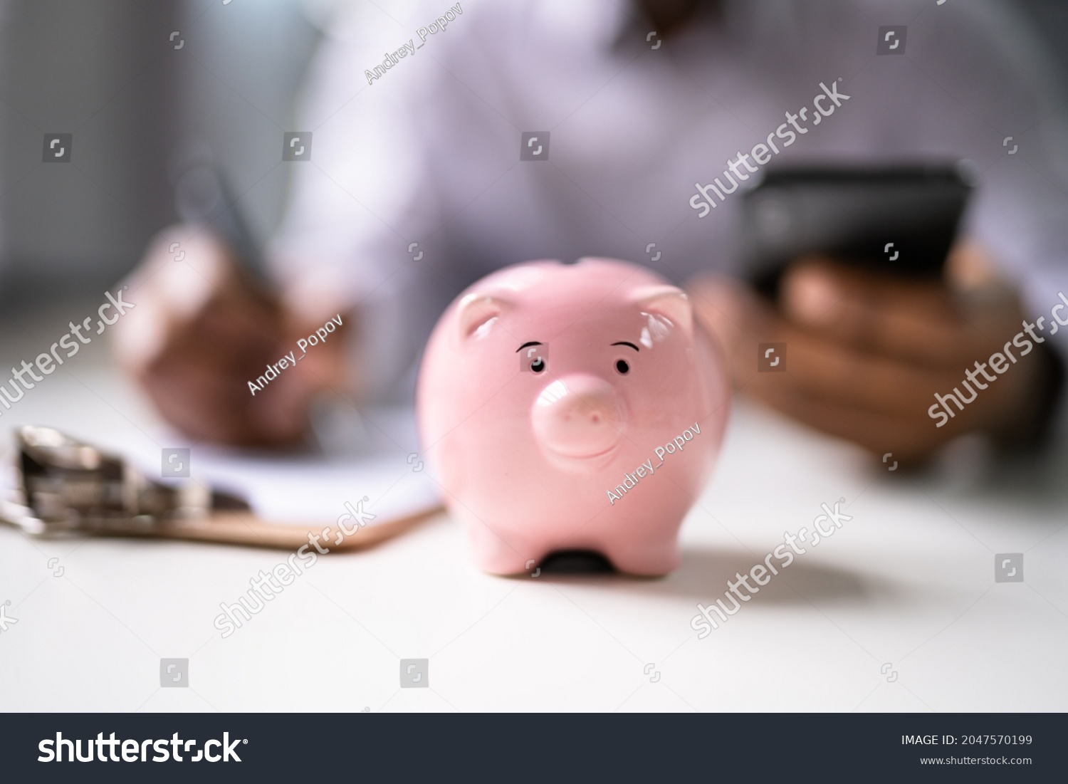 Financial Money Advice. Saving in 401K. Piggybank Deposit #2047570199