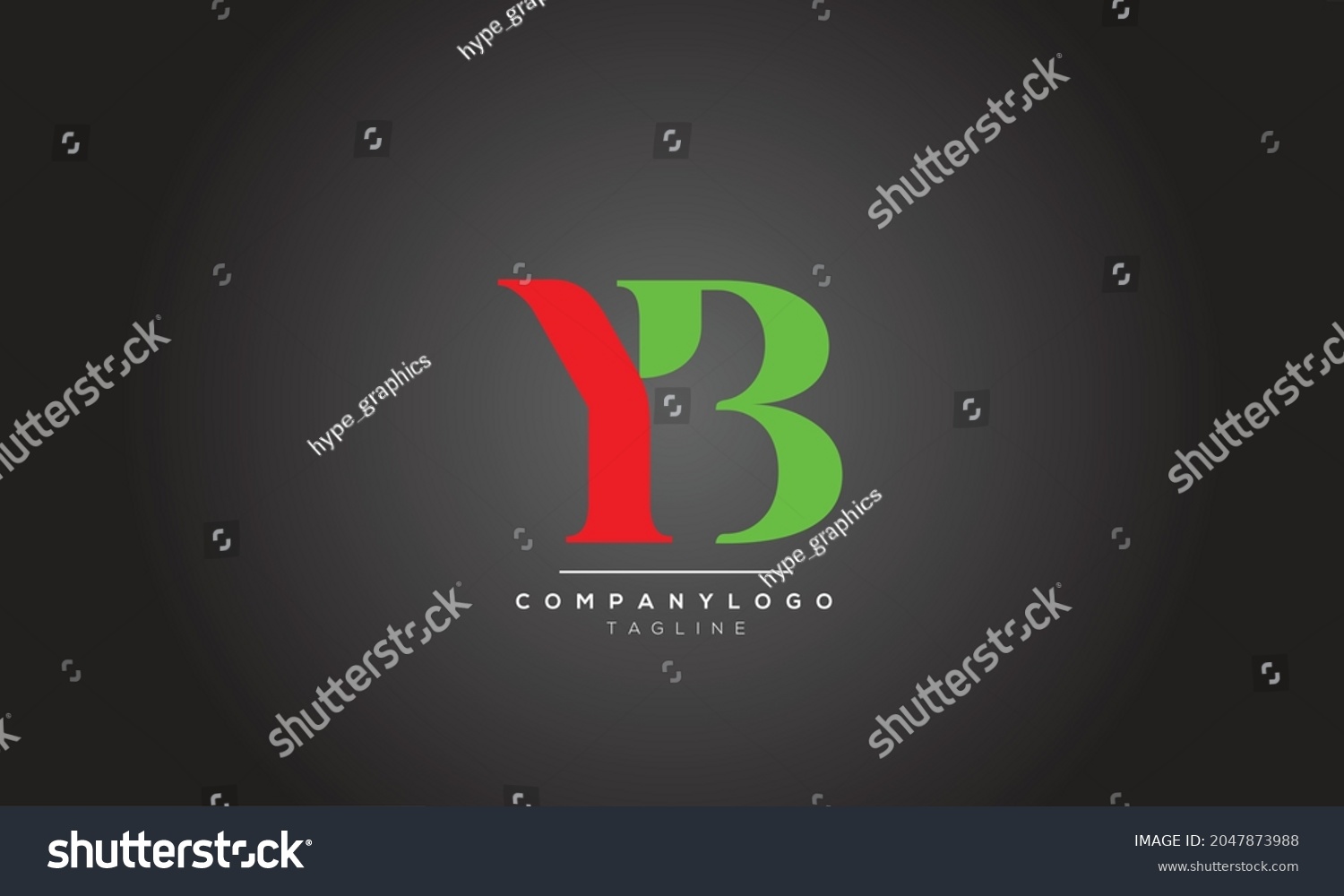 Alphabet Letters Initials Monogram Logo YB, YB   Royalty Free Stock