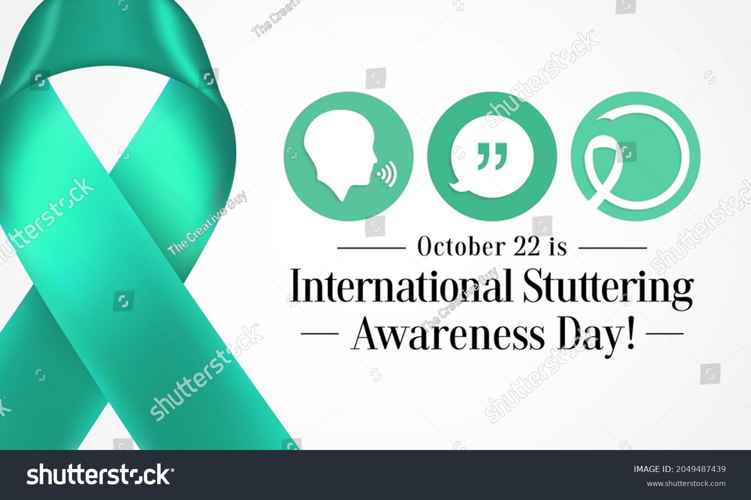 International Stuttering awareness day is - Royalty Free Stock Vector ...