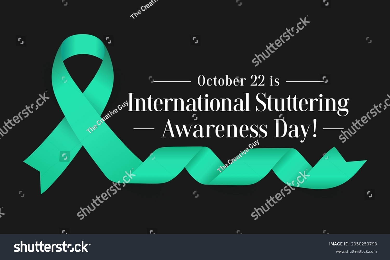 International Stuttering awareness day is - Royalty Free Stock Vector ...