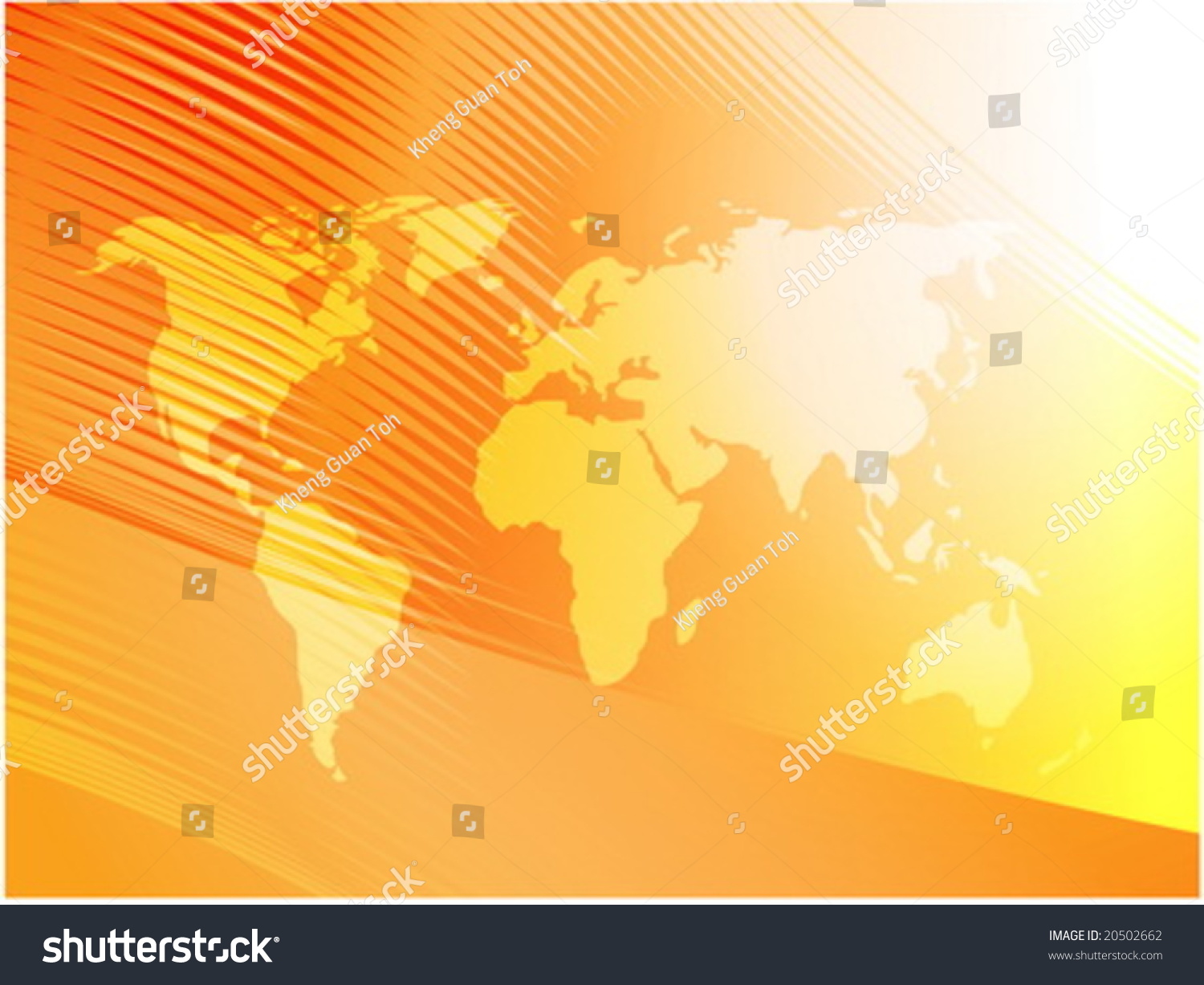 Map of the world illustration, with abstract curved lines #20502662
