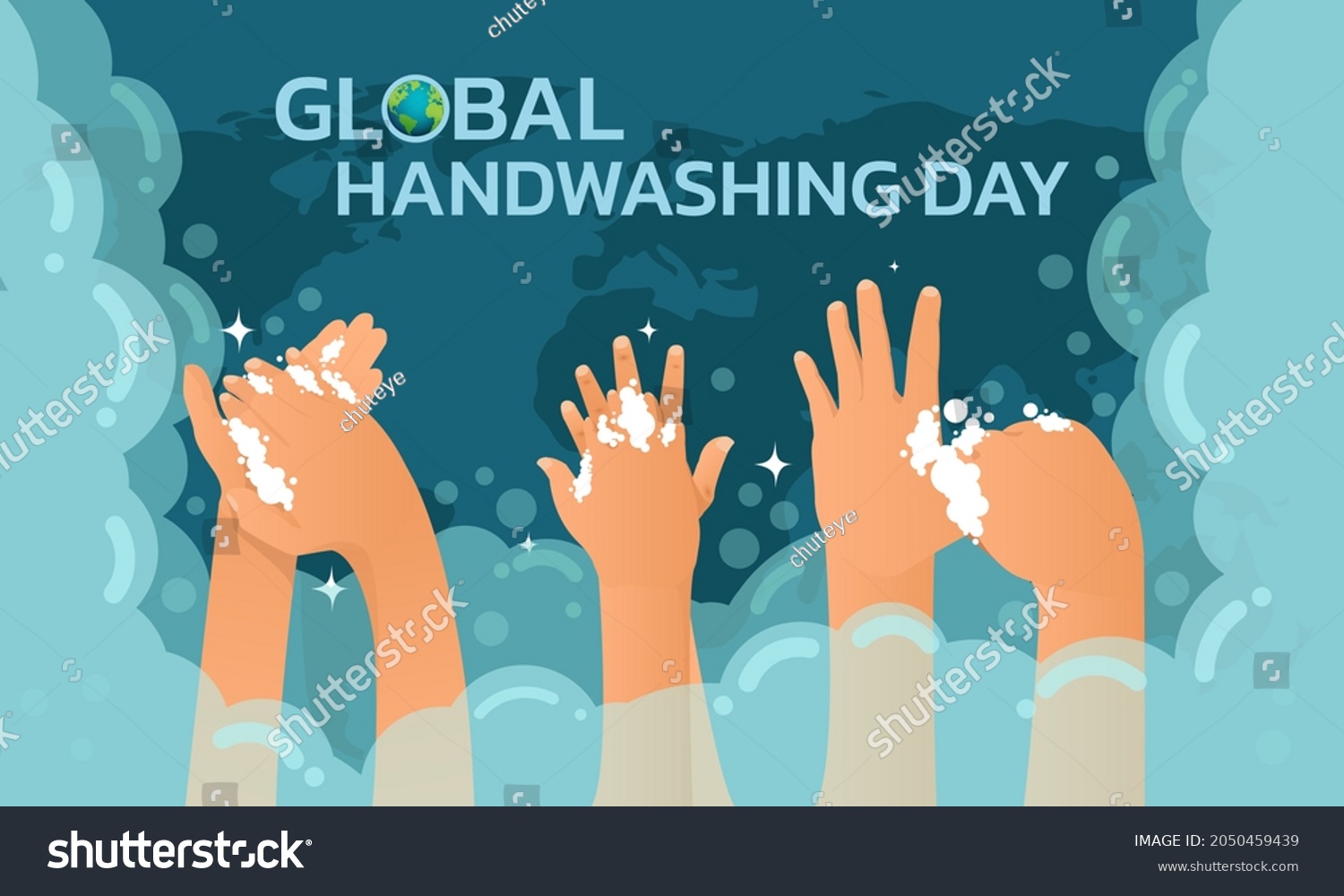 Handwashing Day Handwashing Illustration Water Royalty Free Stock Vector 2050459439 2895