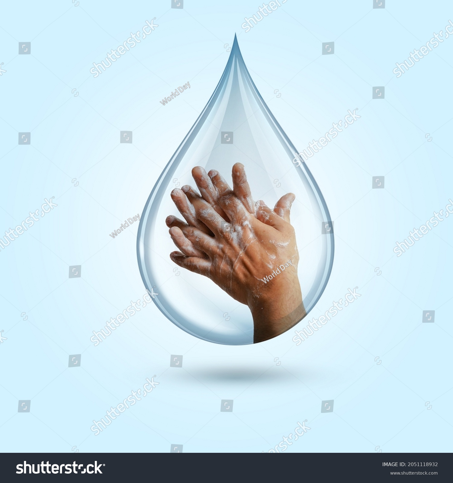 global handwashing day, world handwashing day, handwashing day, washing hand is on water drop #2051118932