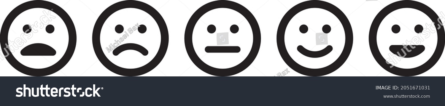 Face Rating And Satisfaction Icons Feedback Of Royalty Free Stock 