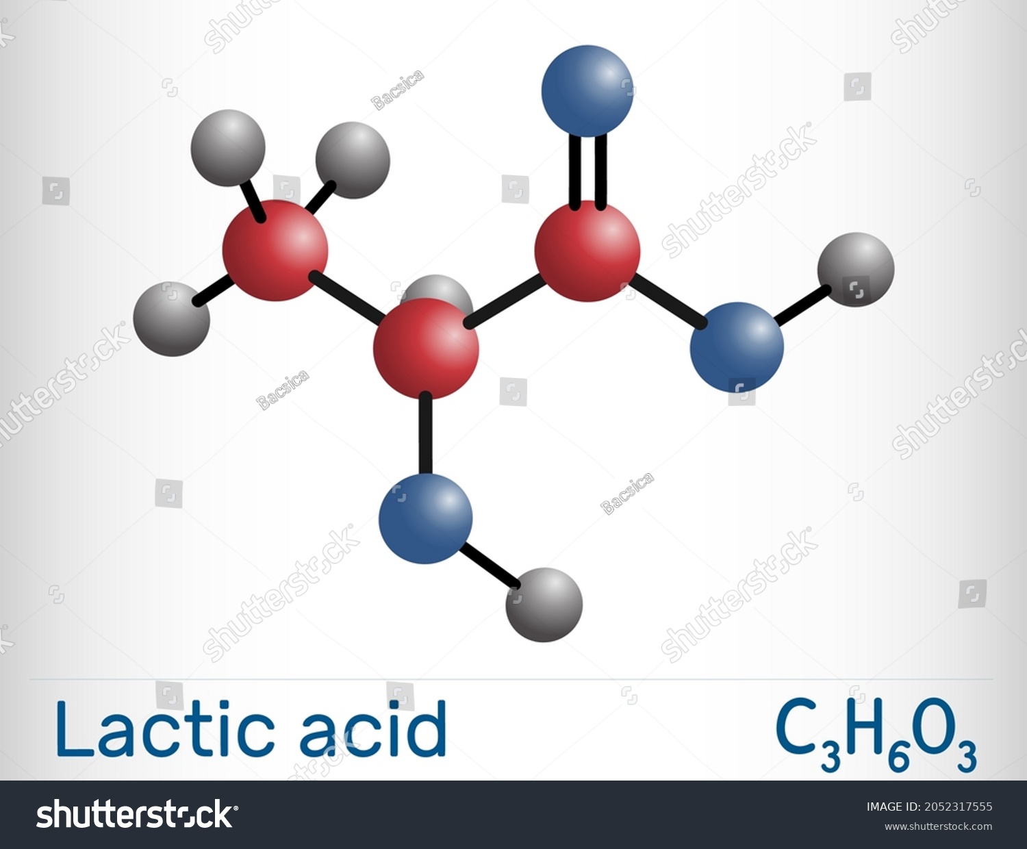 Lactic acid, lactate, milk sugar, C3H6O3 - Royalty Free Stock Vector ...