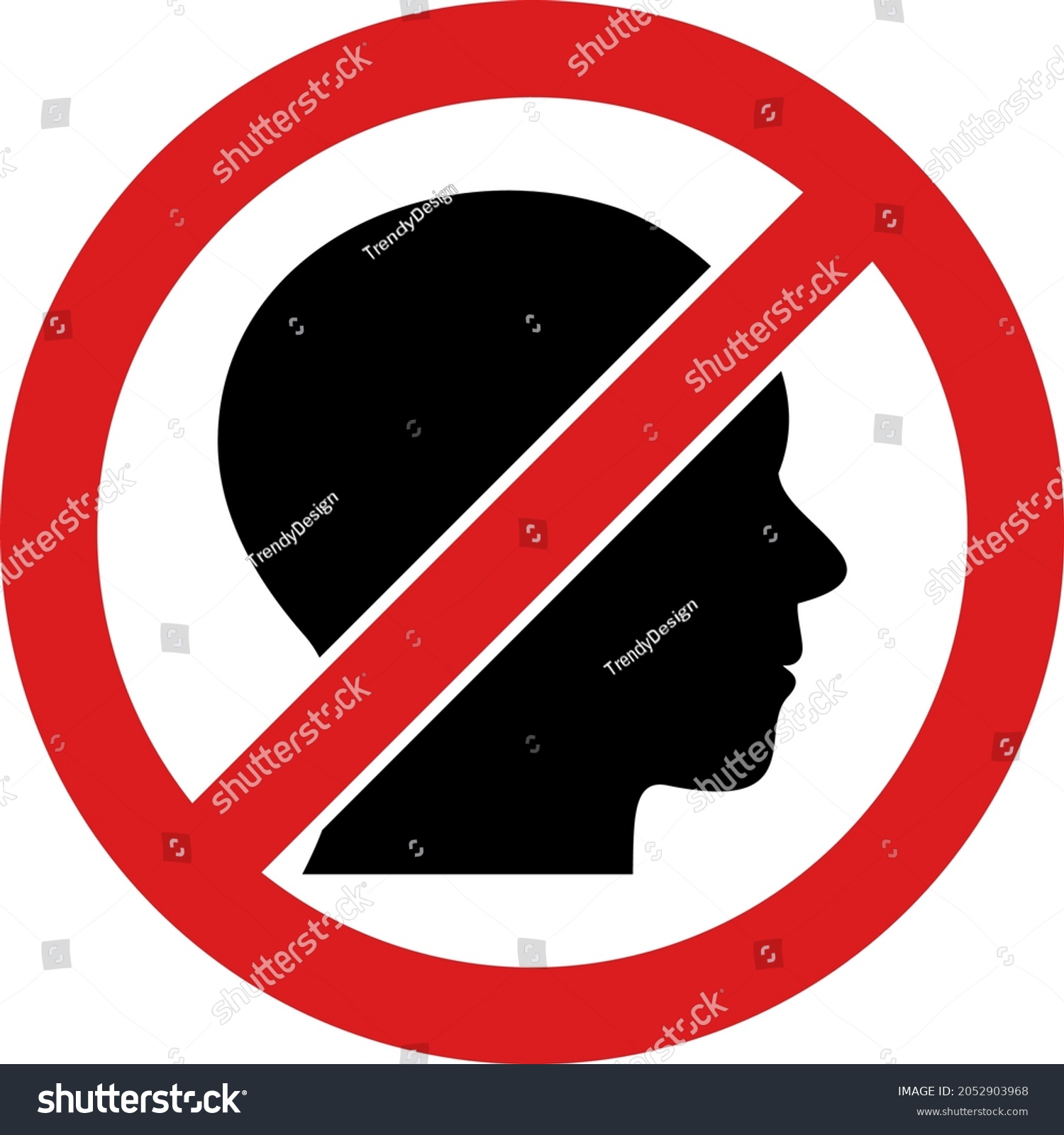 Forbidden Man Icon With Flat Style Isolated Royalty Free Stock