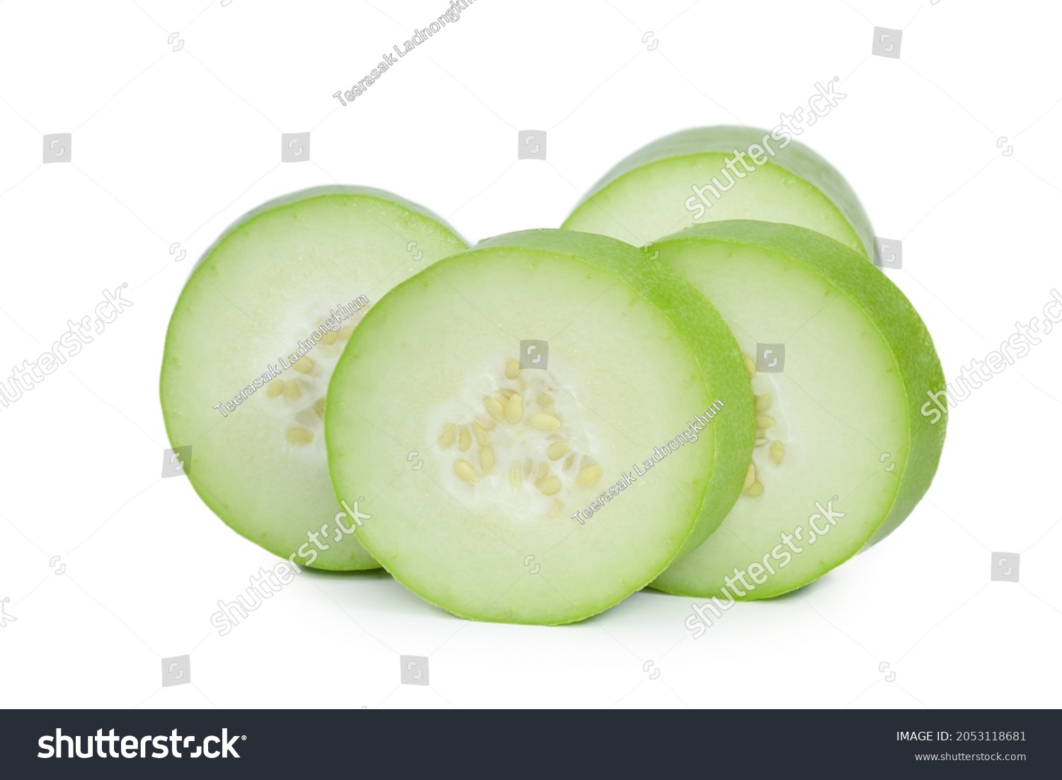 Winter melon isolated on white background. #2053118681
