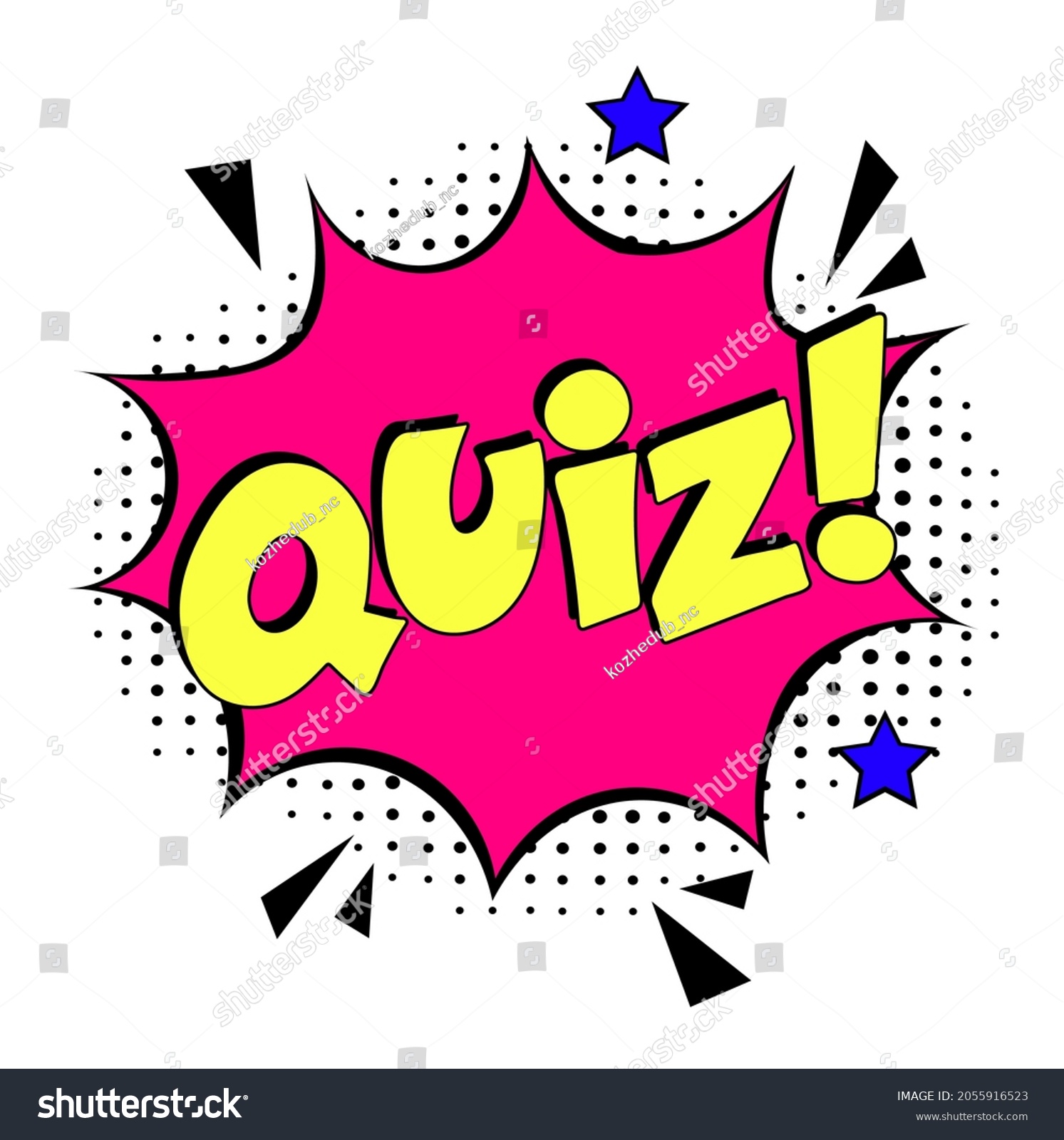 Quiz In Comic Pop Art Style. Quiz Brainy Game - Royalty Free Stock ...