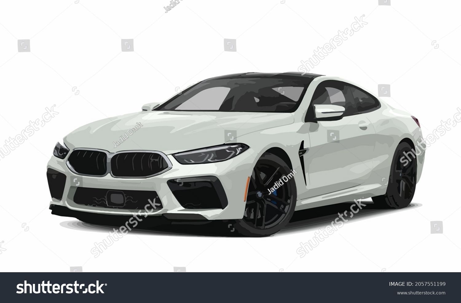 white sedan car art vector template #2057551199