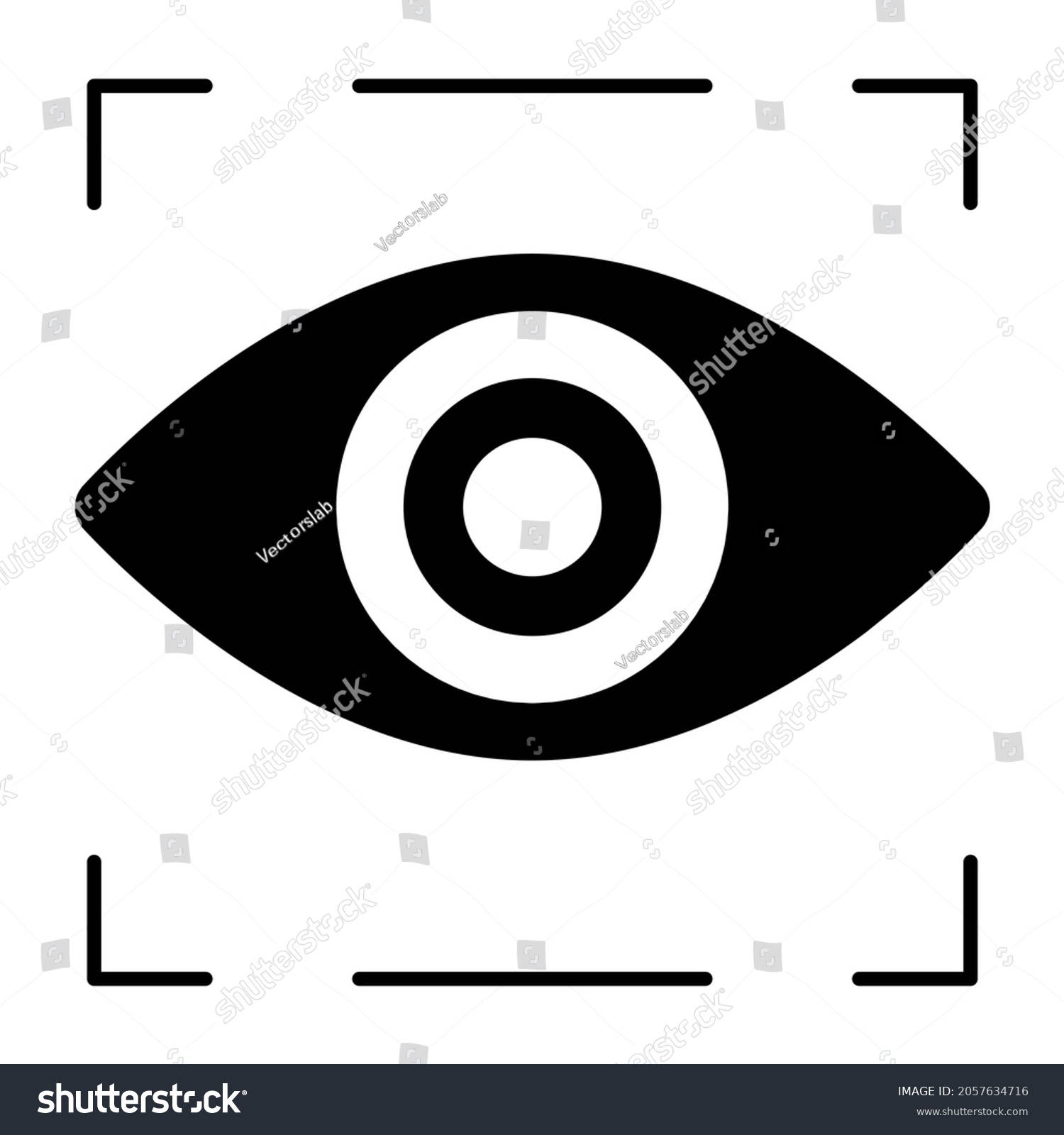 Eye inside reticle, icon of eye tracking - Royalty Free Stock Vector ...