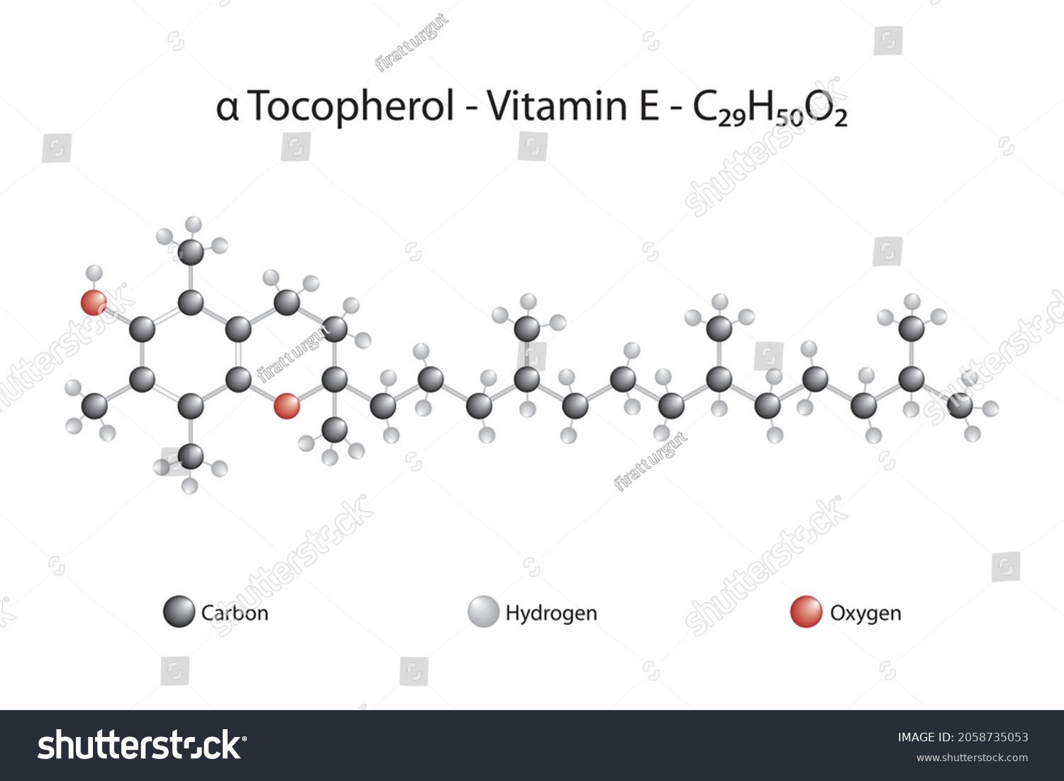 Molecular Formula Of Alpha Tocopherol Alpha Royalty Free Stock Vector 2058735053