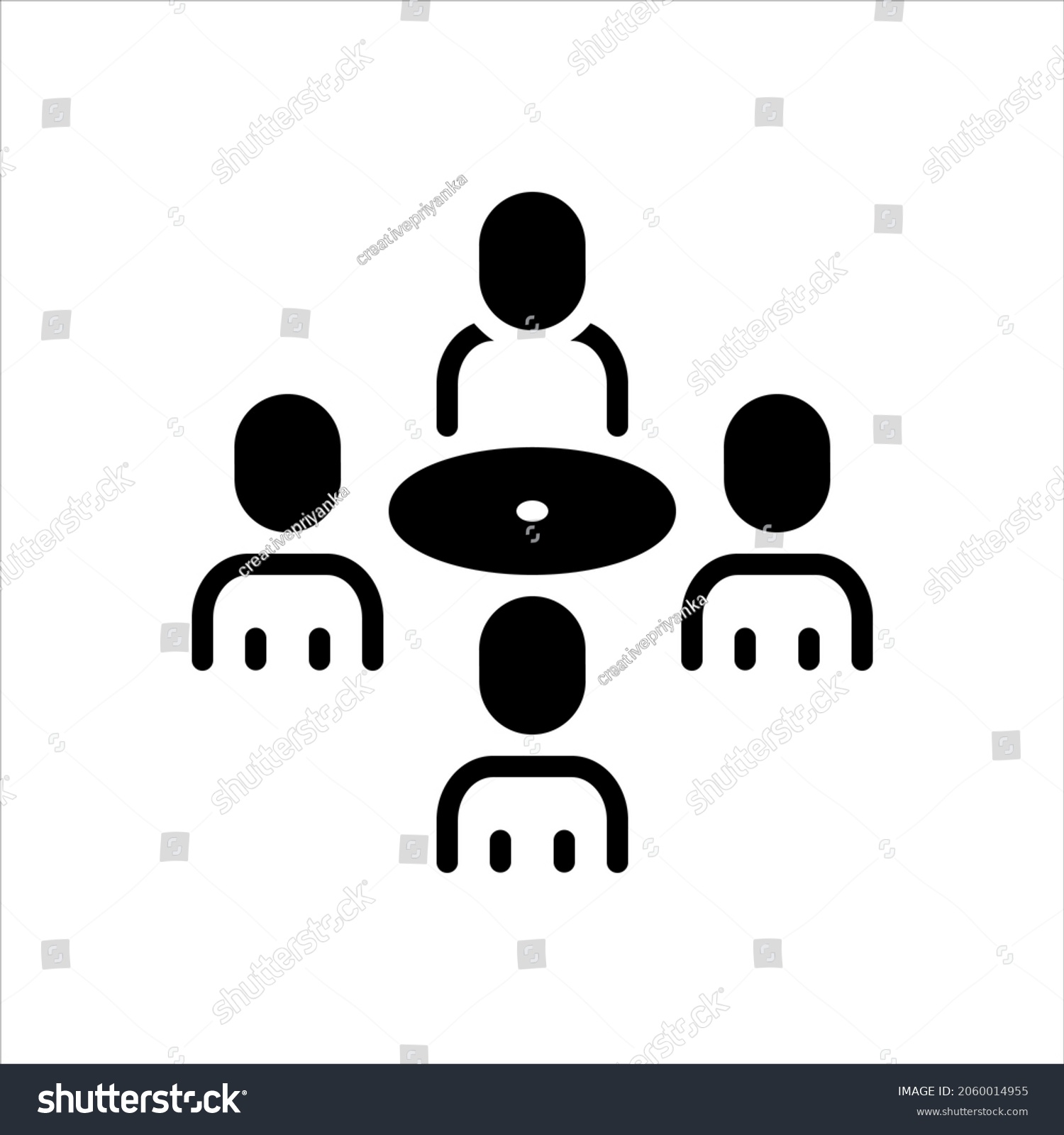 Vector Black Icon For Committees - Royalty Free Stock Vector 2060014955 