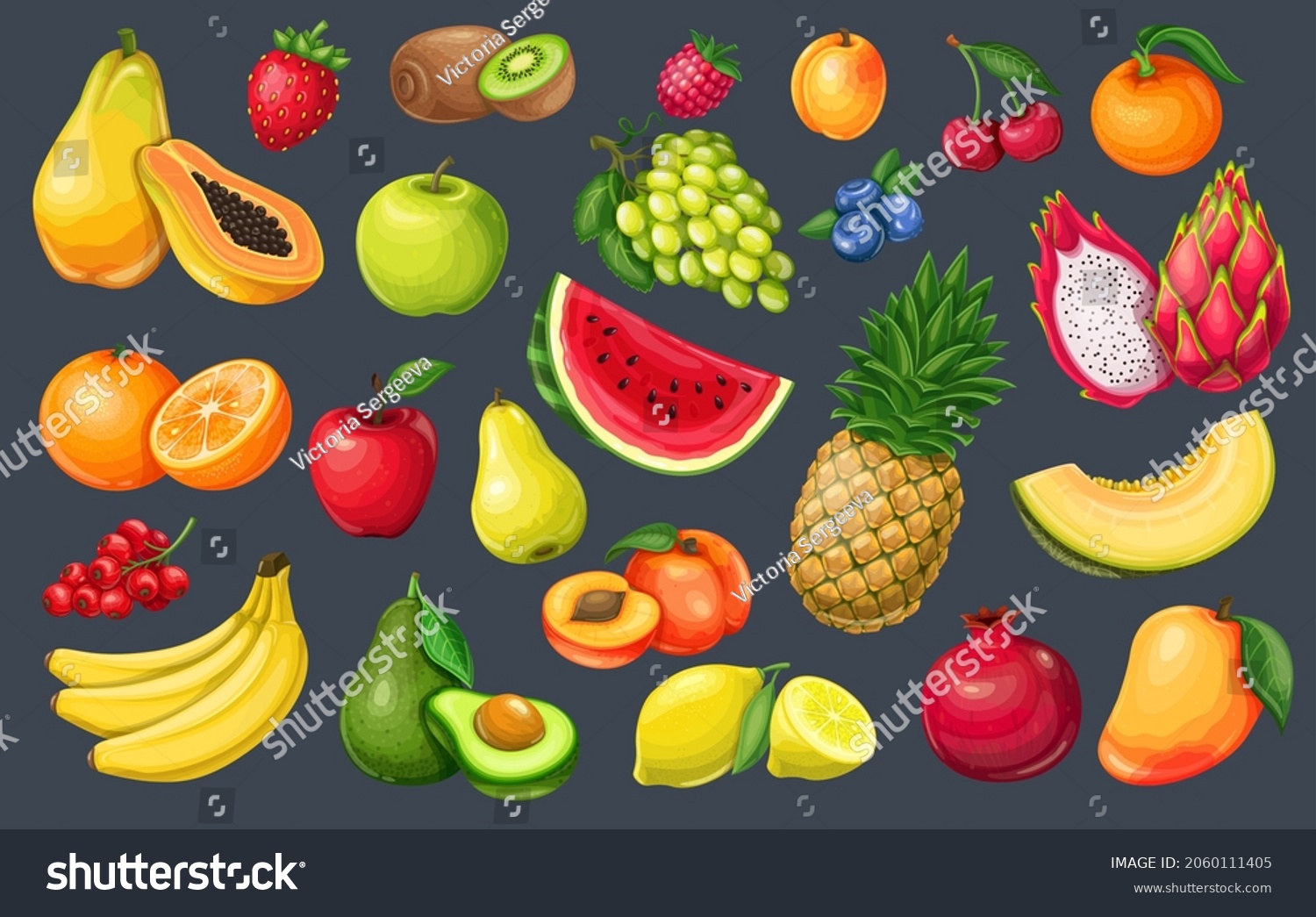 Fruits And Berries Vector Illustration Lemon Royalty Free Stock