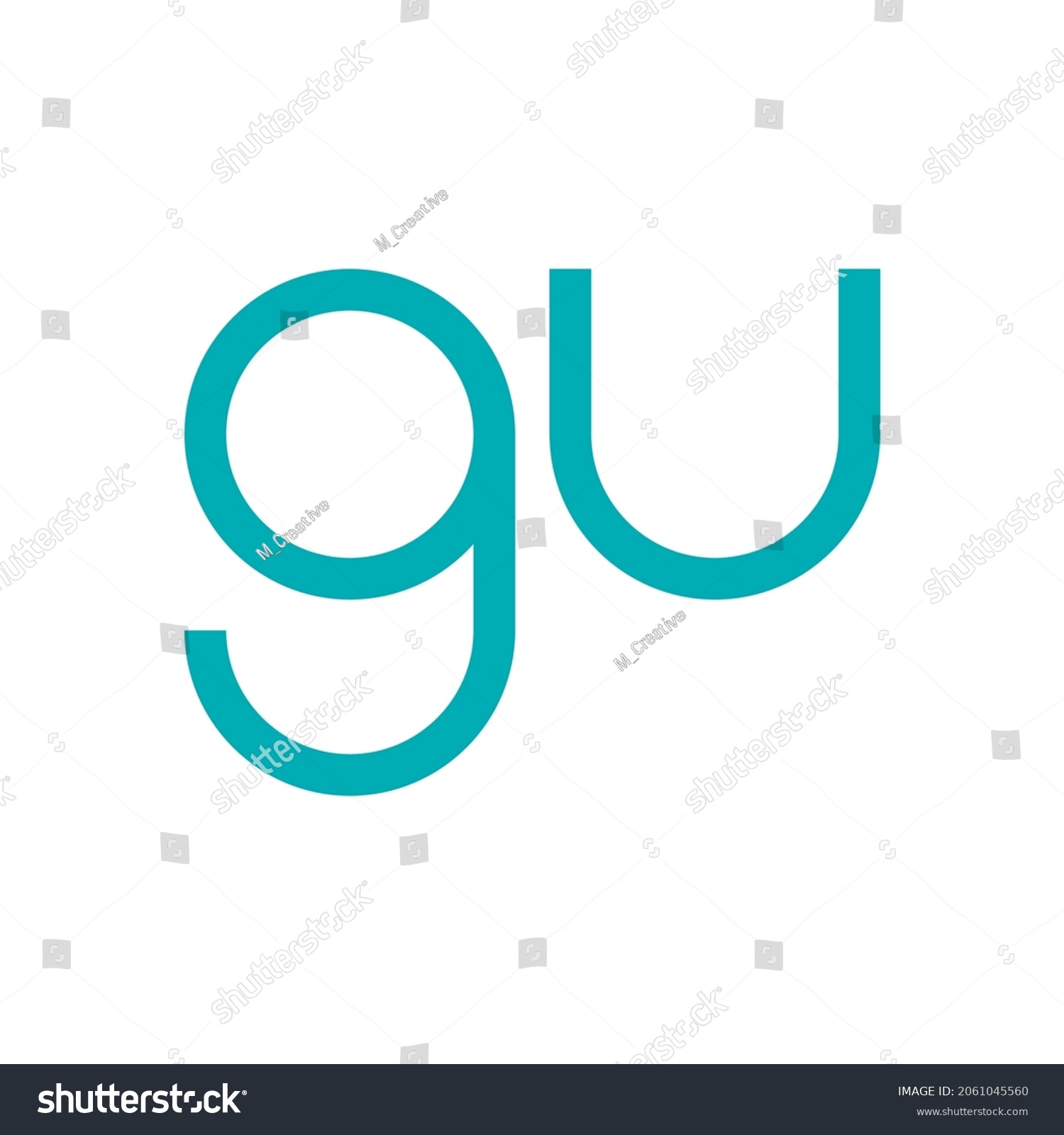 gu logo vector design template Royalty Free Stock Vector 2061045560