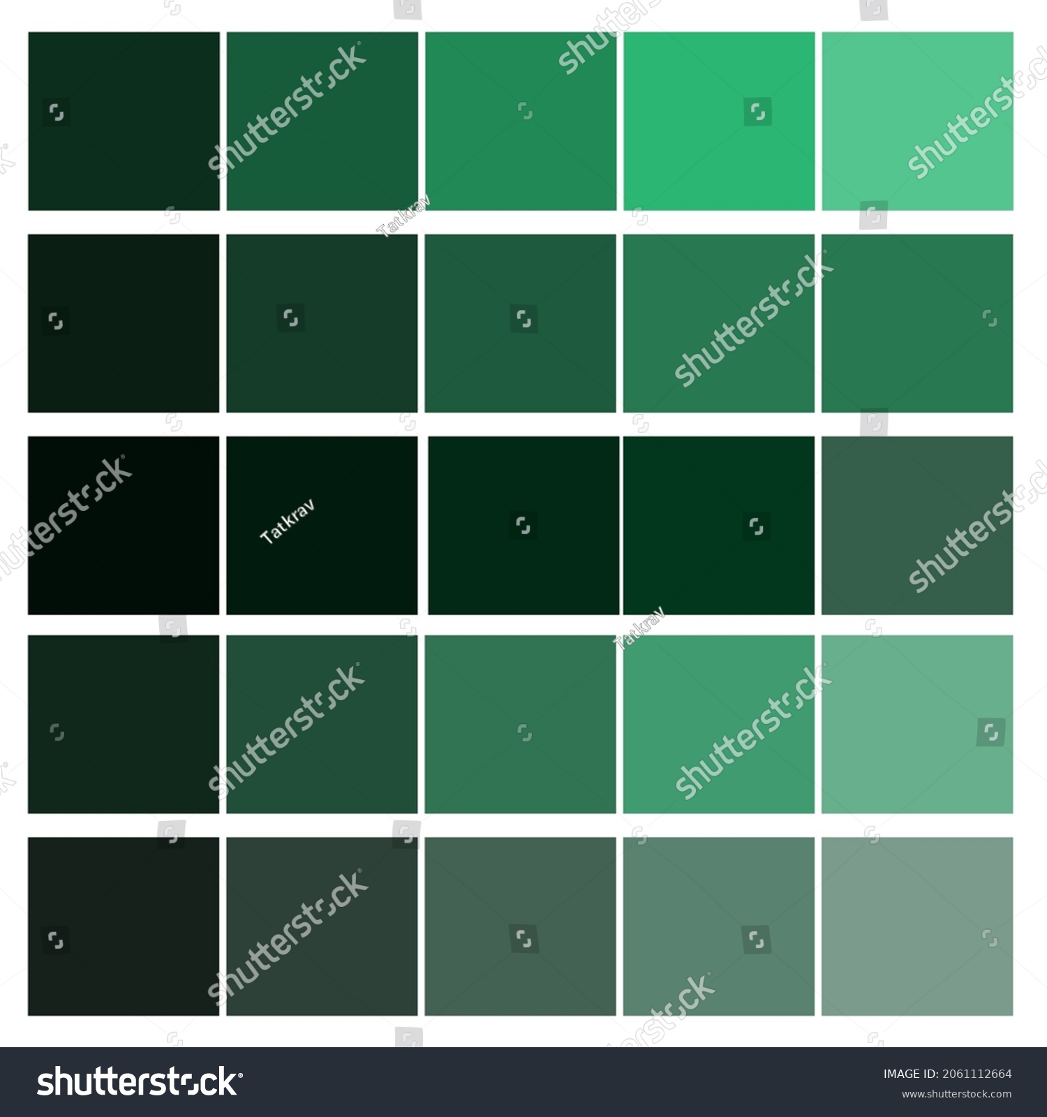 Green color palette. Square elements. Print - Royalty Free Stock Vector ...