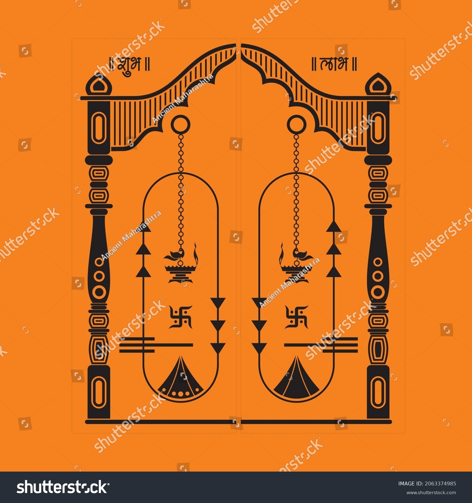 Mandir Cnc Vector Cutting Patterns For Cnc Laser Royalty Free Stock Vector 2063374985 