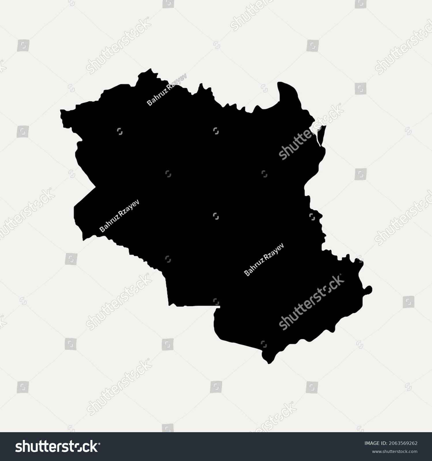 Map Of Monagas Venezuela Outline Silhouette Royalty Free Stock Vector 2063569262 1338