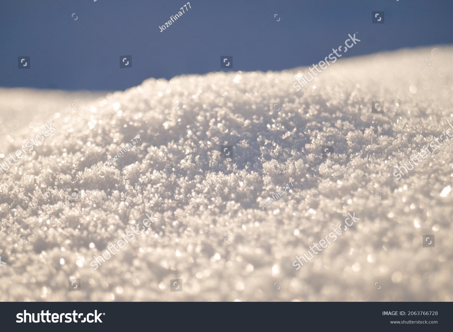 Fresh thick layer of snow close-up. #2063766728