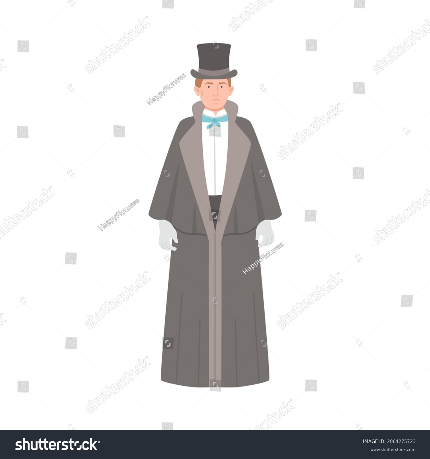 Man in historical costume of 19th century. - Royalty Free Stock Vector ...