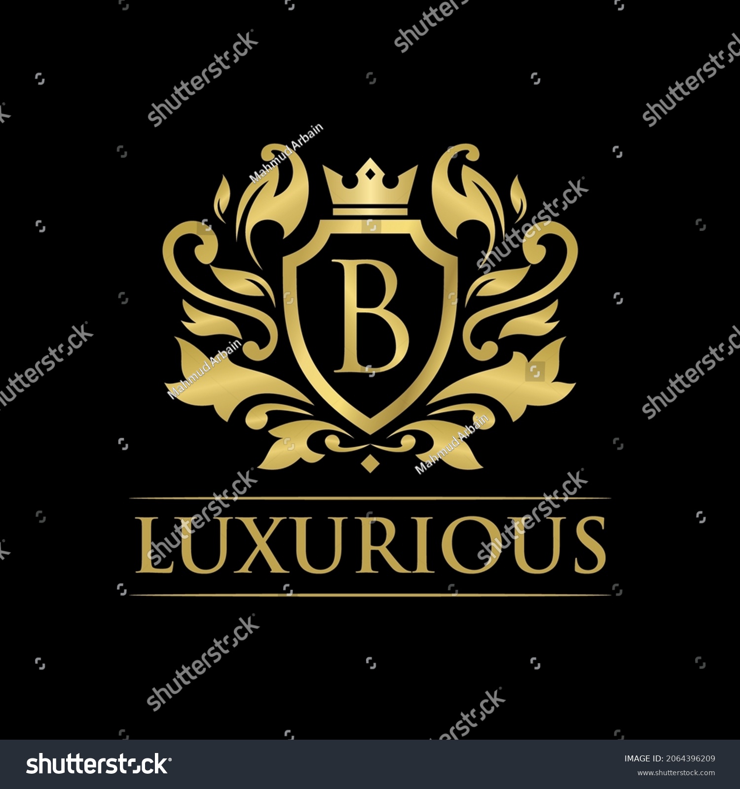 Luxury And Letter B Logo,Vector Logo Template - Royalty Free Stock ...