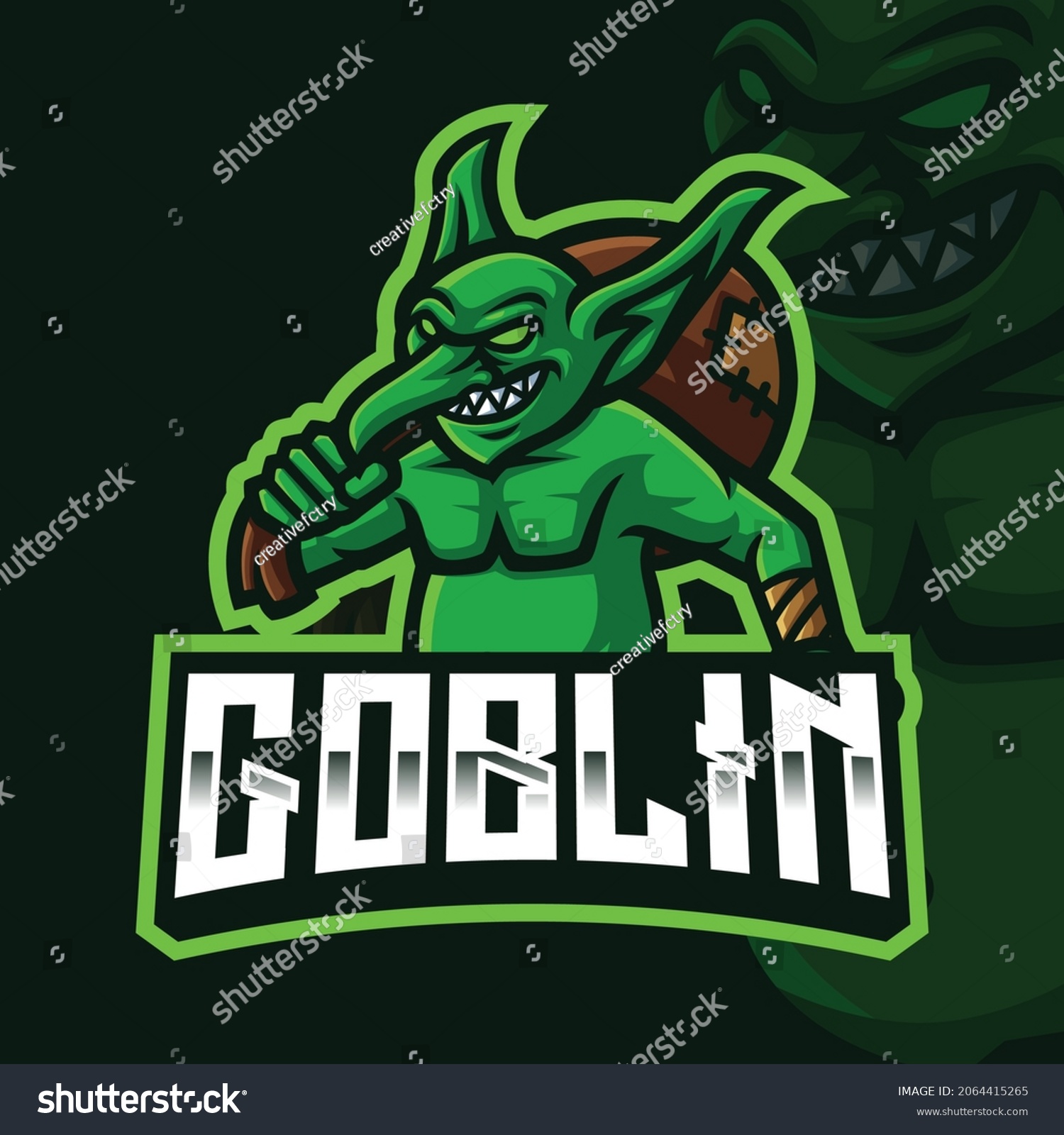 Goblin Mascot Gaming Logo Template - Royalty Free Stock Vector ...