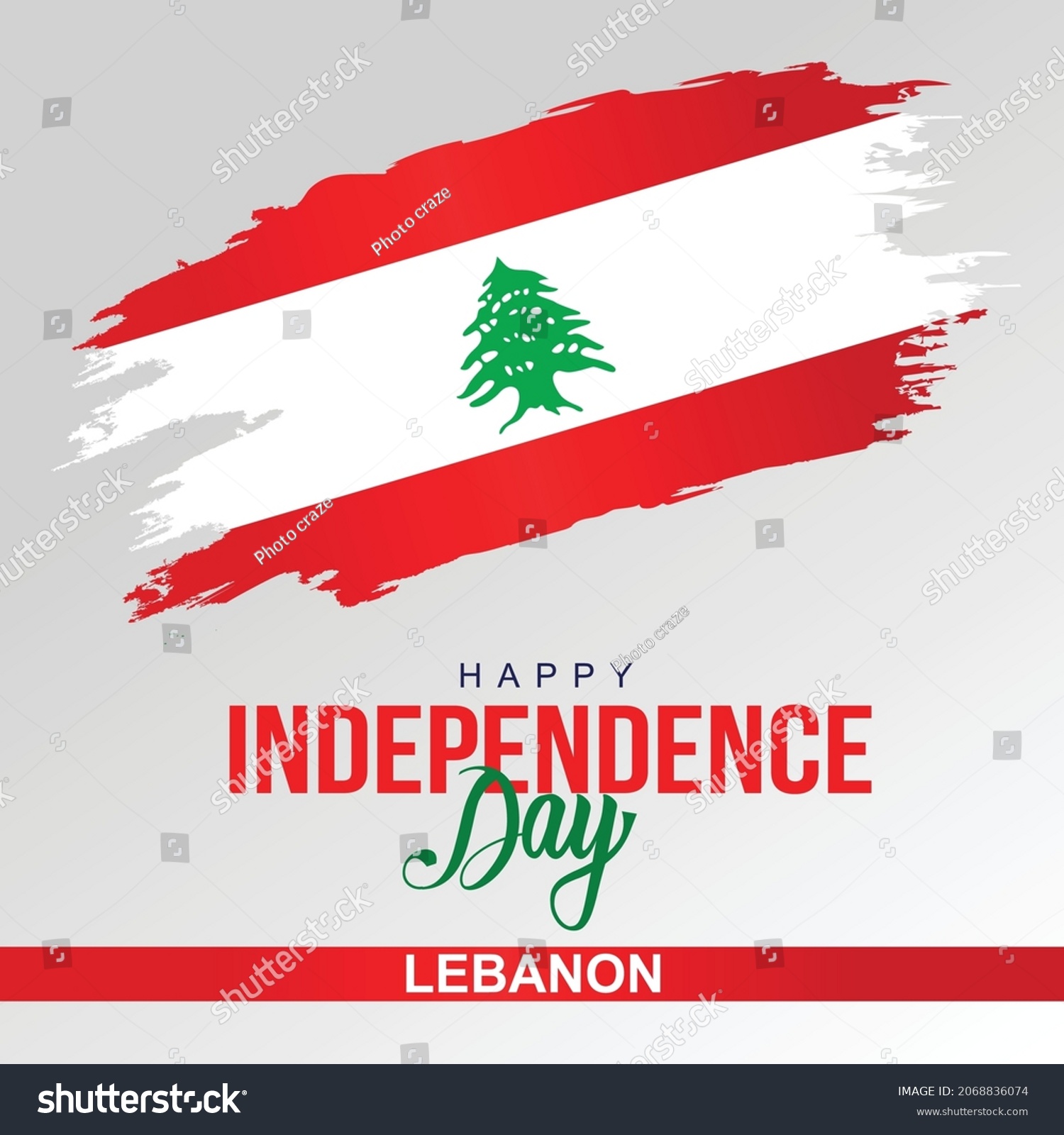 happy independence day Lebanon greetings. vector - Royalty Free Stock ...