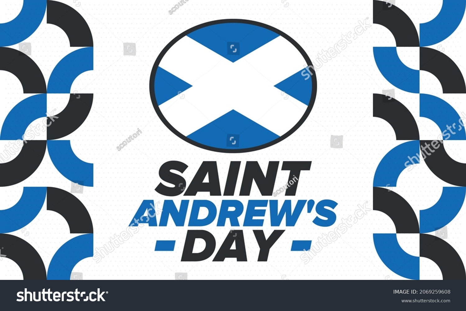 Saint Andrew's Day In Scotland. National Day In - Royalty Free Stock ...