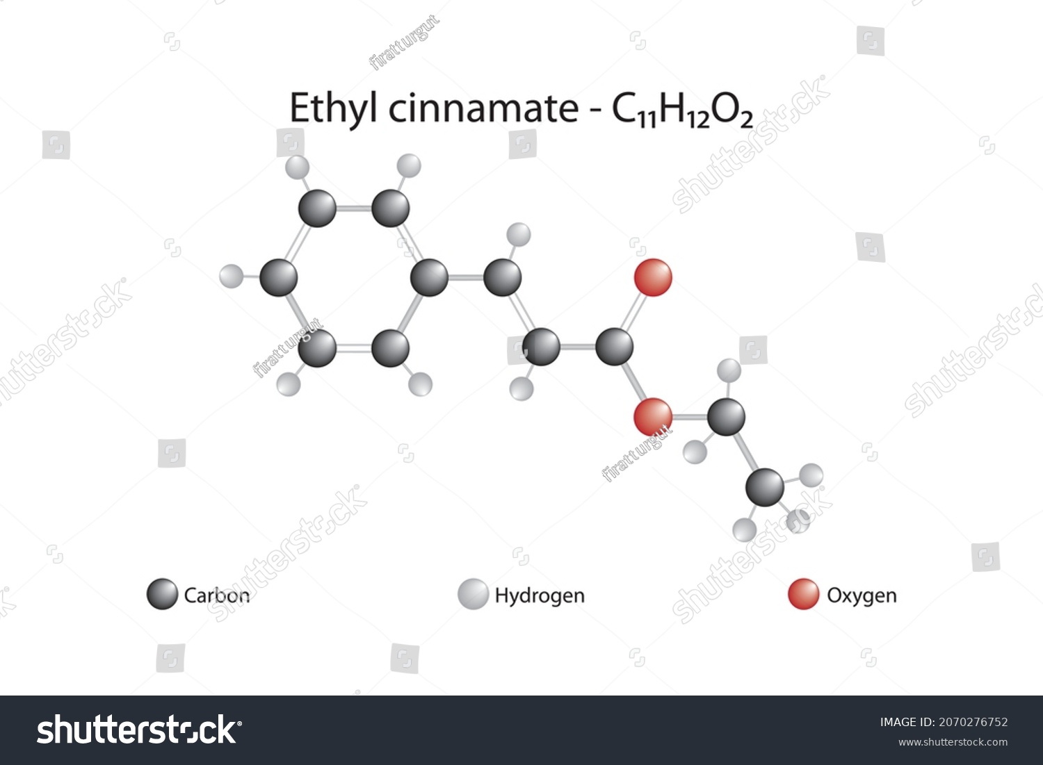 Molecular formula of ethyl cinnamate. Ethyl - Royalty Free Stock Vector ...