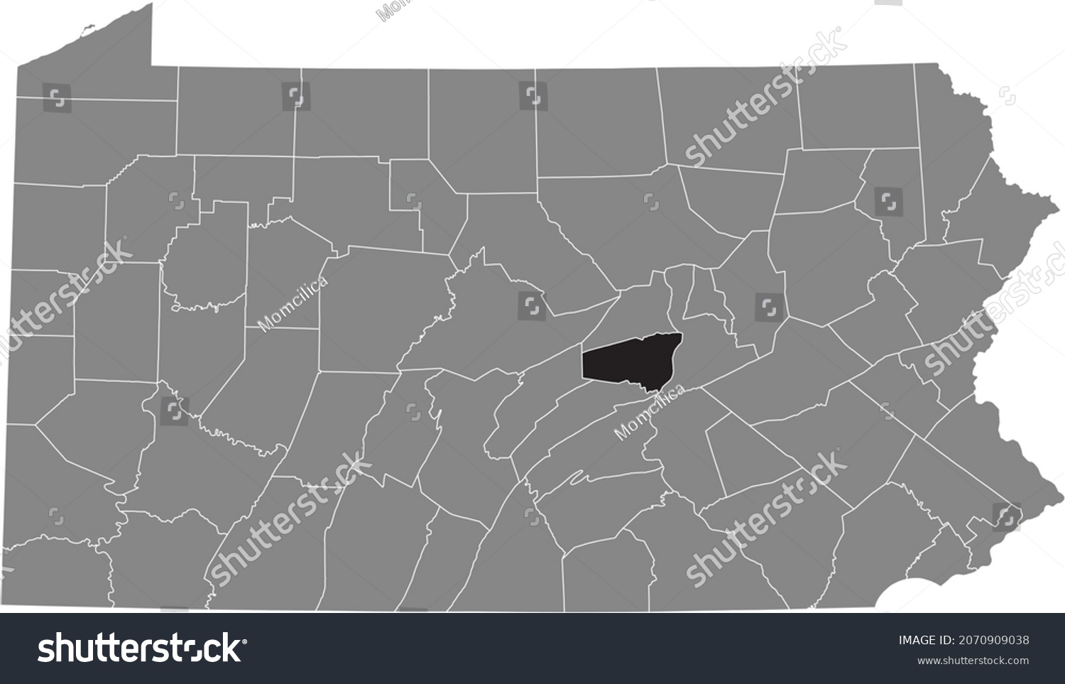 Black highlighted location map of the Snyder - Royalty Free Stock ...