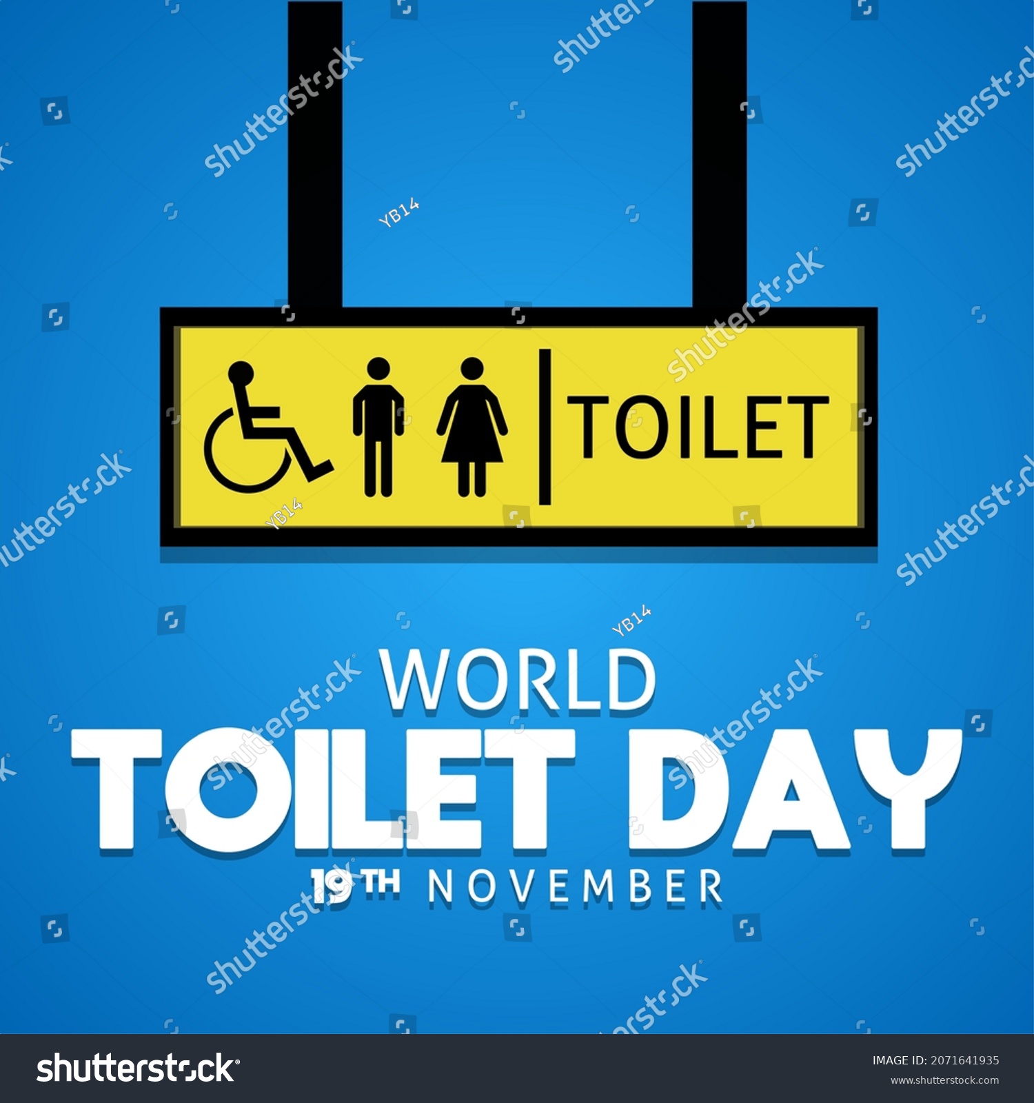 World toilet day theme template. Vector Royalty Free Stock Vector