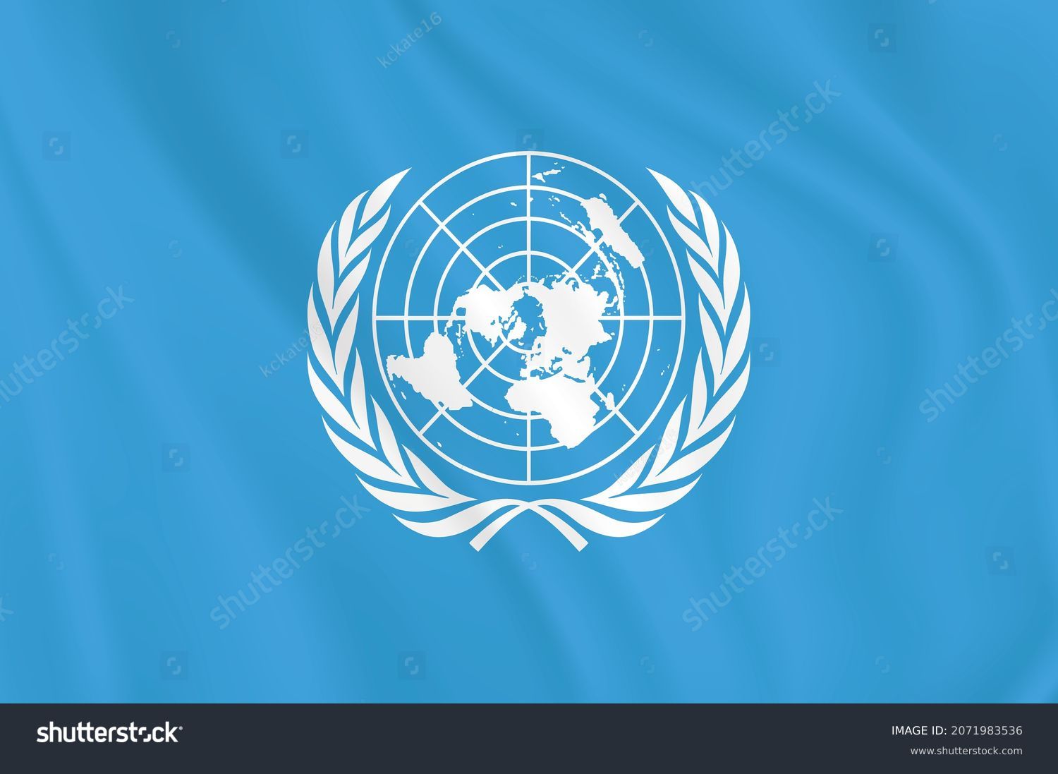 Flag of the United Nations. United Nations flag vector. UN symbol. #2071983536