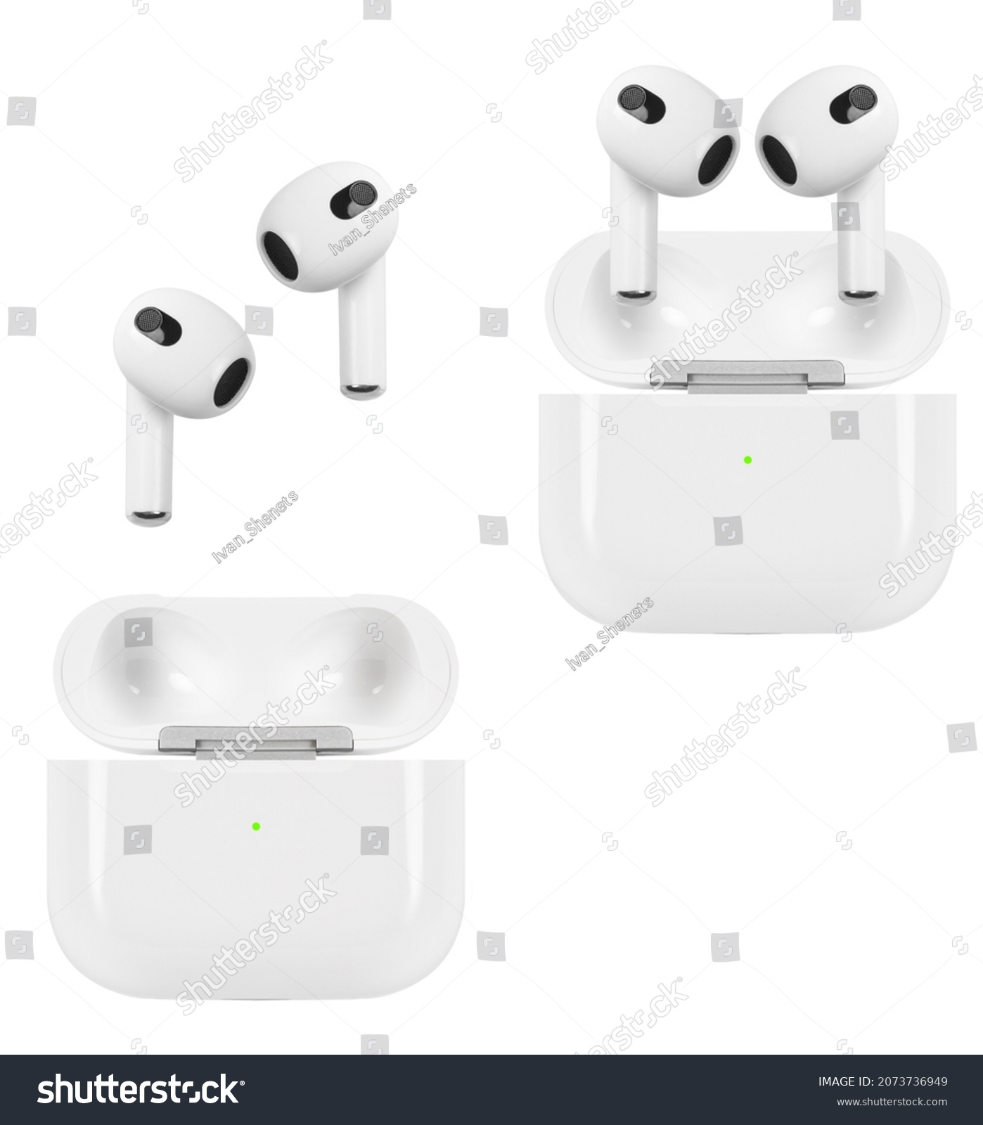 White wireless headphones on white background #2073736949
