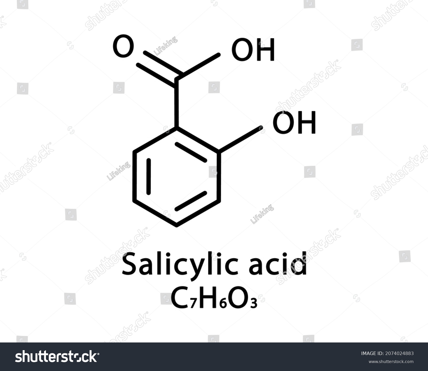 Salicylic acid molecular structure. Salicylic - Royalty Free Stock ...