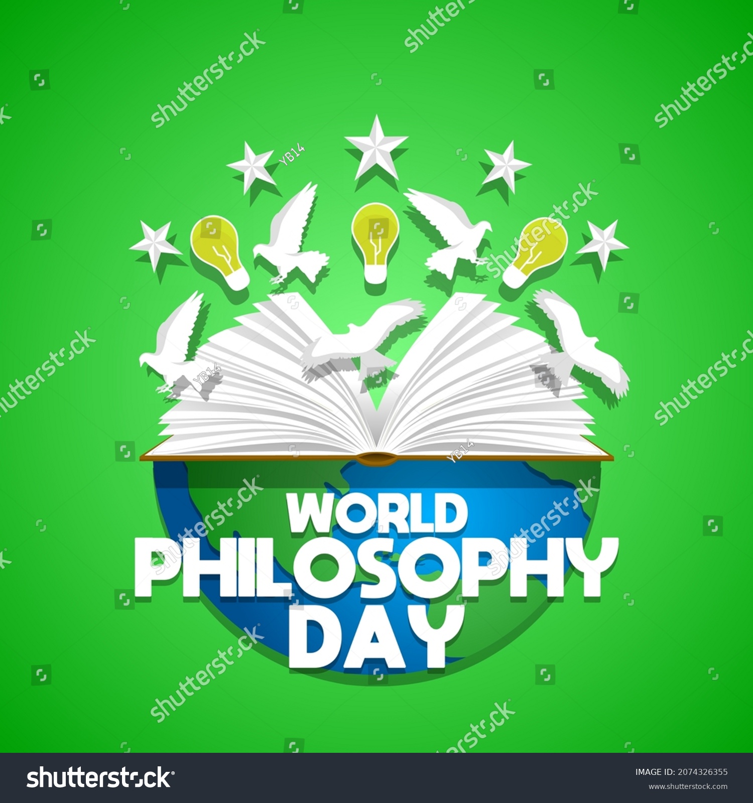 World philosophy day theme template. Vector Royalty Free Stock Vector