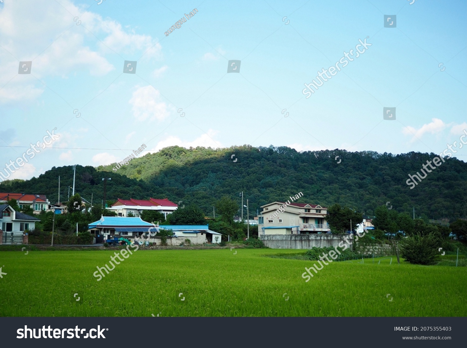 Korea countryside, rural, house, landscape #2075355403