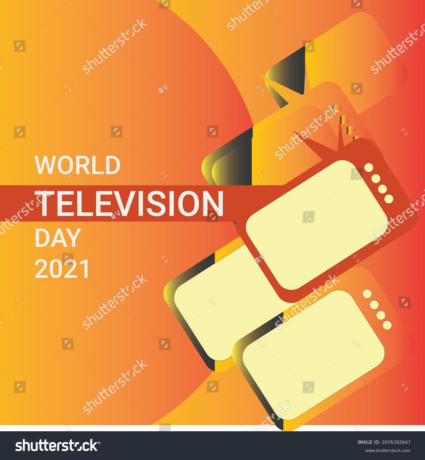 WORLD TELEVISION DAY VECTOR BANNER #2076302647