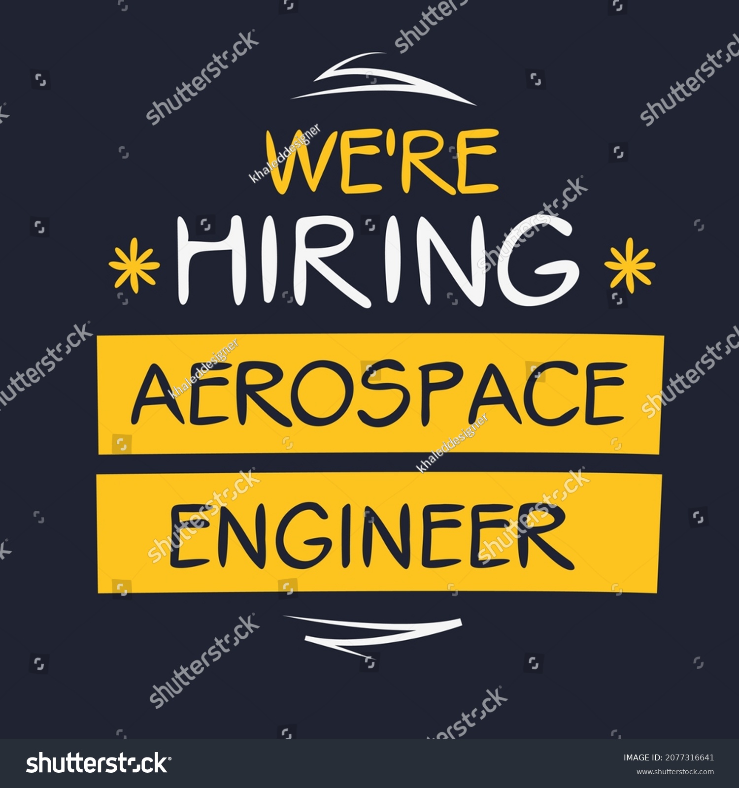We are hiring Aerospace Engineer, vector illustration. #2077316641
