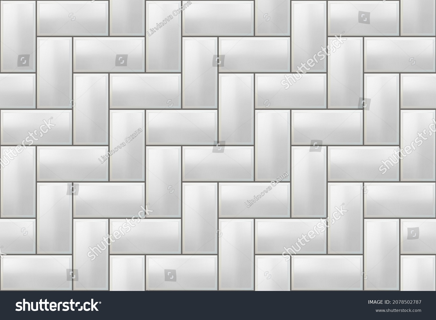 White Seamless Subway Herringbone Tile Pattern Royalty Free Stock   Avopix 2078502787 