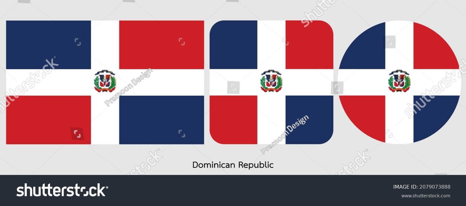 Dominican Republic flag icon set . icons collection #2079073888