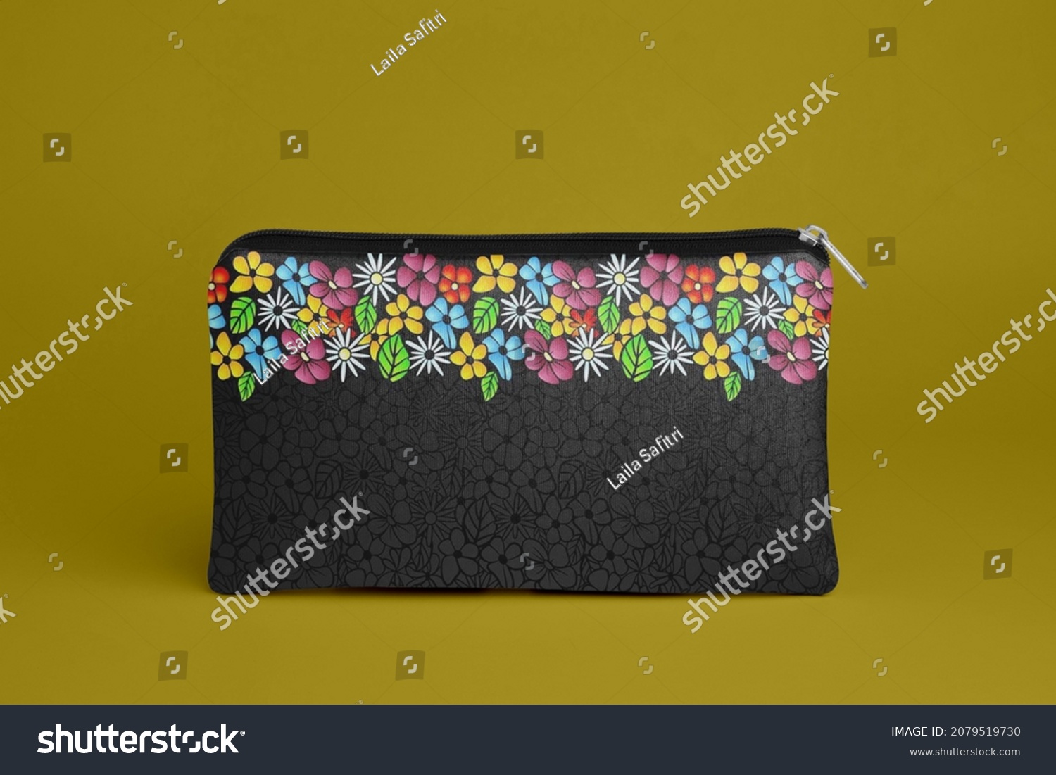 pouch with cute and beautiful colorful floral design #2079519730