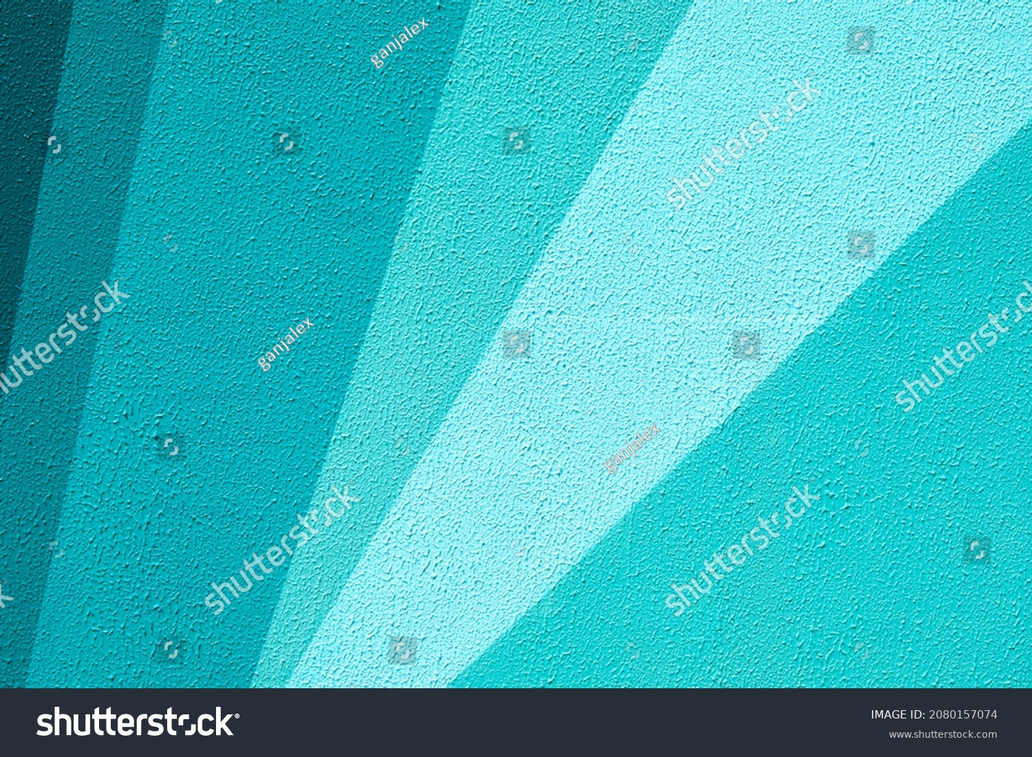 Gradient mint green teal urban wall texture. Modern pattern for wallpaper design. Creative urban city background for advertising mockups. Abstract open composition Minimal geometric style solid colors #2080157074
