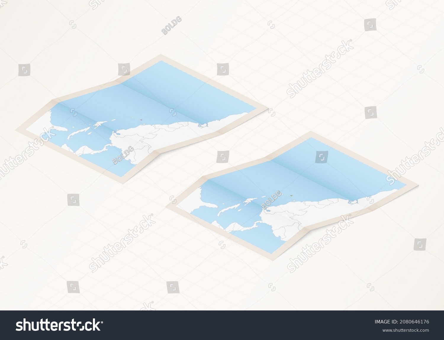 Two Versions Of A Folded Map Of Barbados With Royalty Free Stock   Avopix 2080646176 