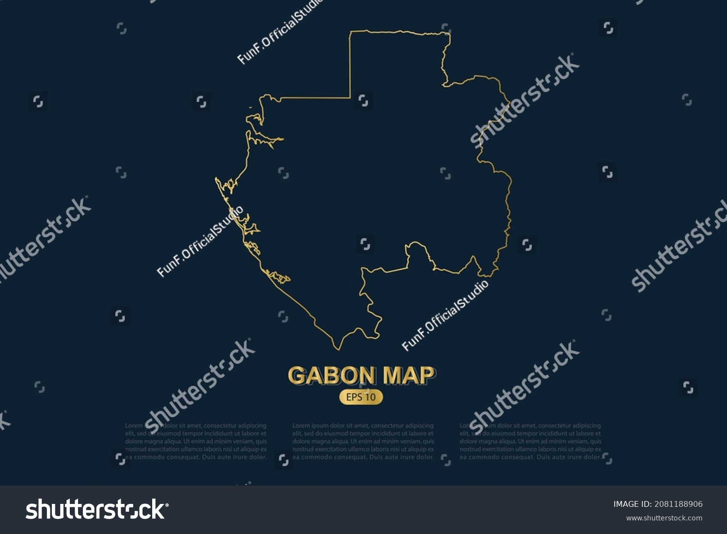 Gabon Map World Map International Vector Royalty Free Stock Vector   Avopix 2081188906 