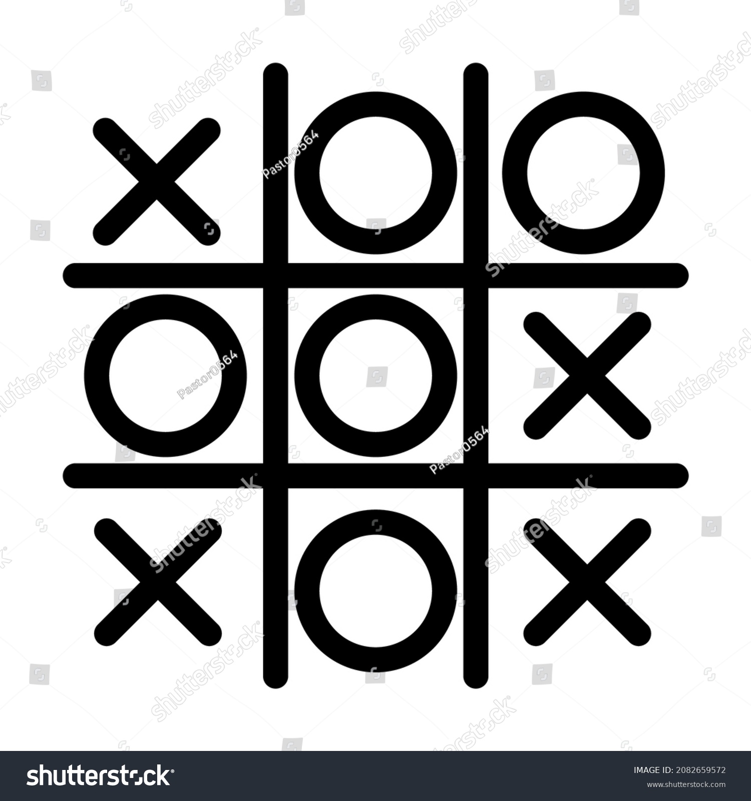 Tic-tac-toe game with cross and circle. Mini - Royalty Free Stock ...