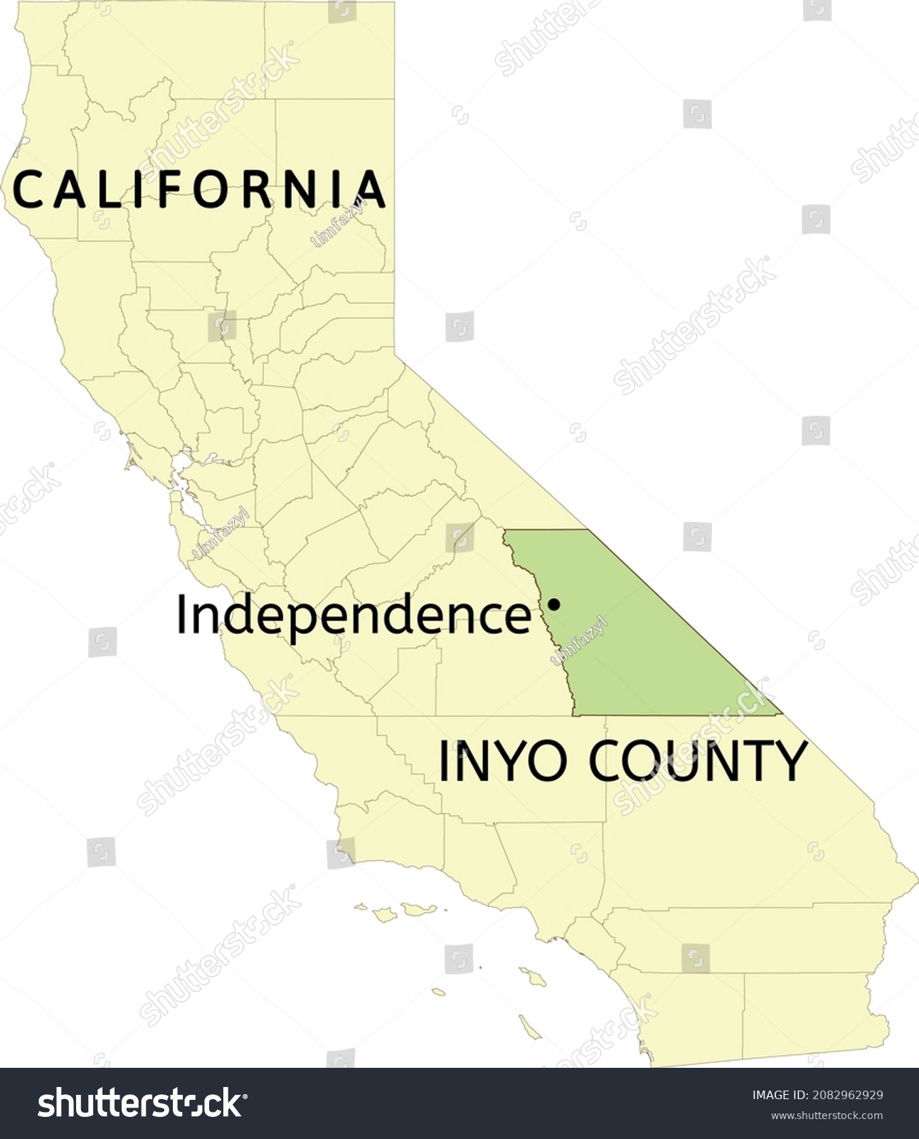 Inyo County And Census Designated Place Of Royalty Free Stock Vector   Avopix 2082962929 