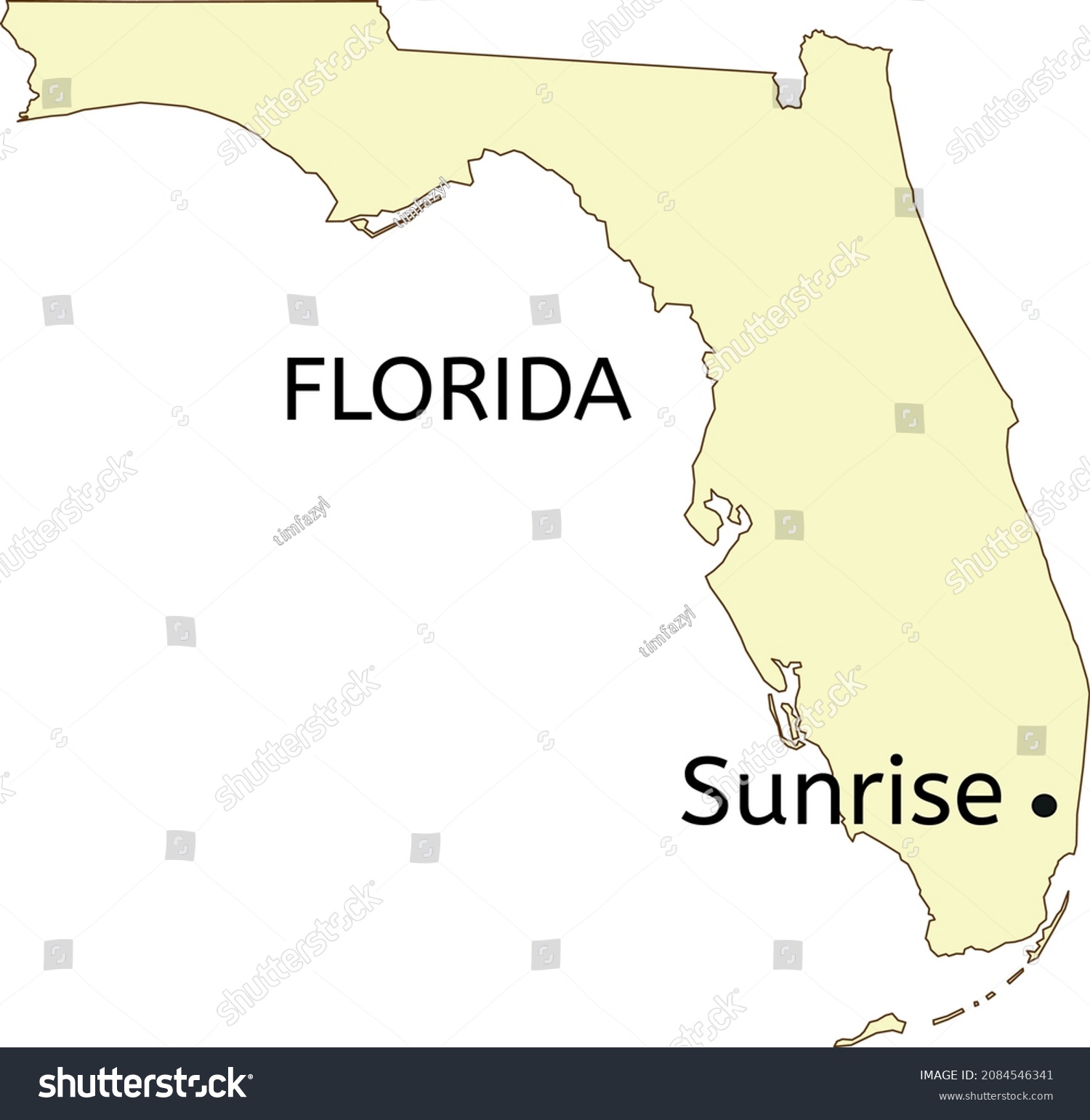 Sunrise city location on Florida - Avopix 2084546341