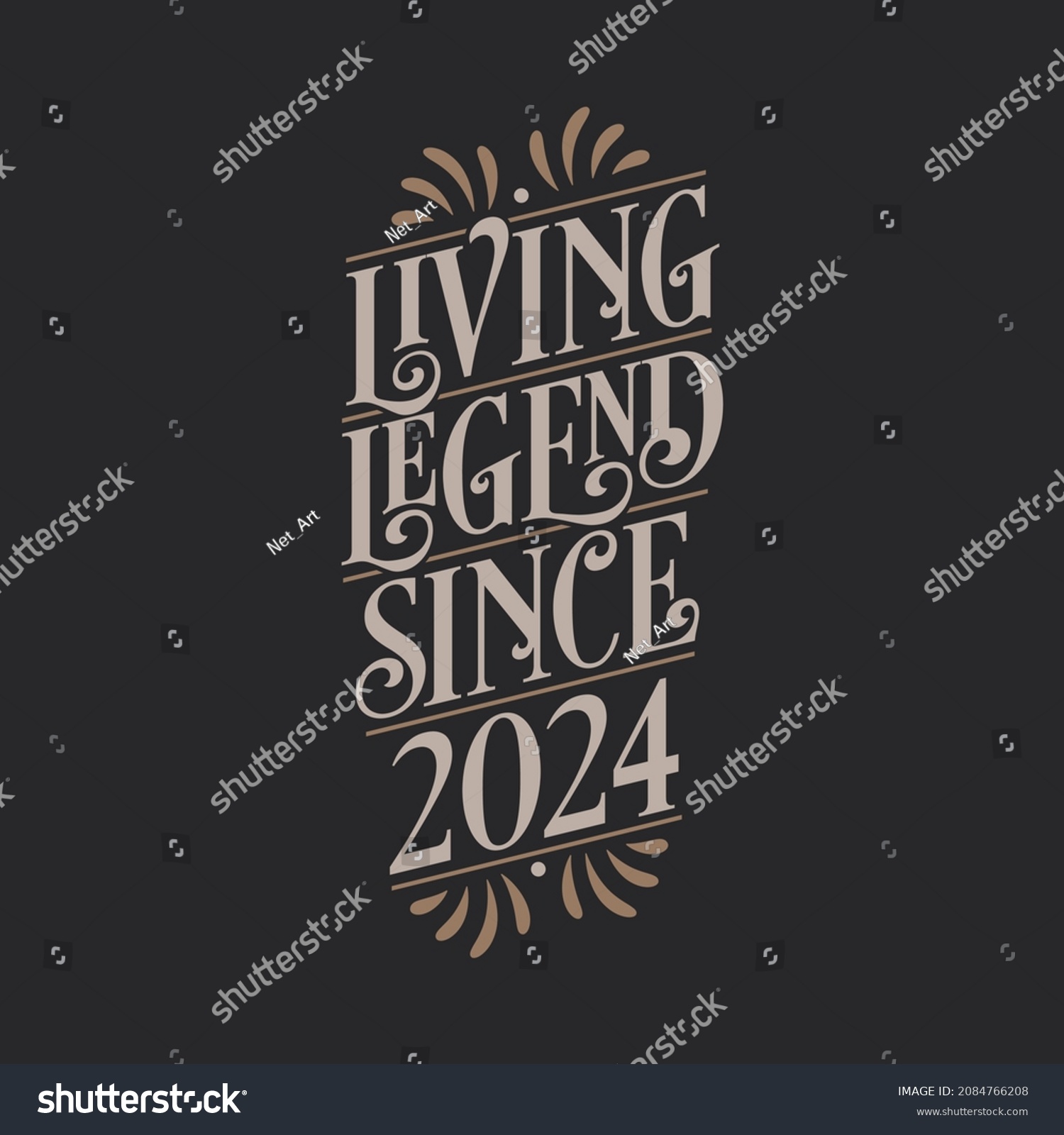 Living Legend since 2024, 2024 birthday of Royalty Free Stock Vector