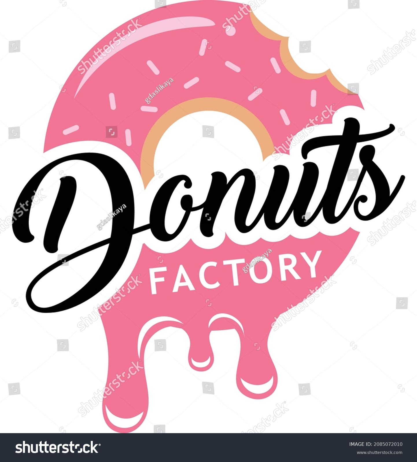 Donuts Store Logo Patisserie Cafe Or Bakery Royalty Free Stock Vector 2085072010 2361