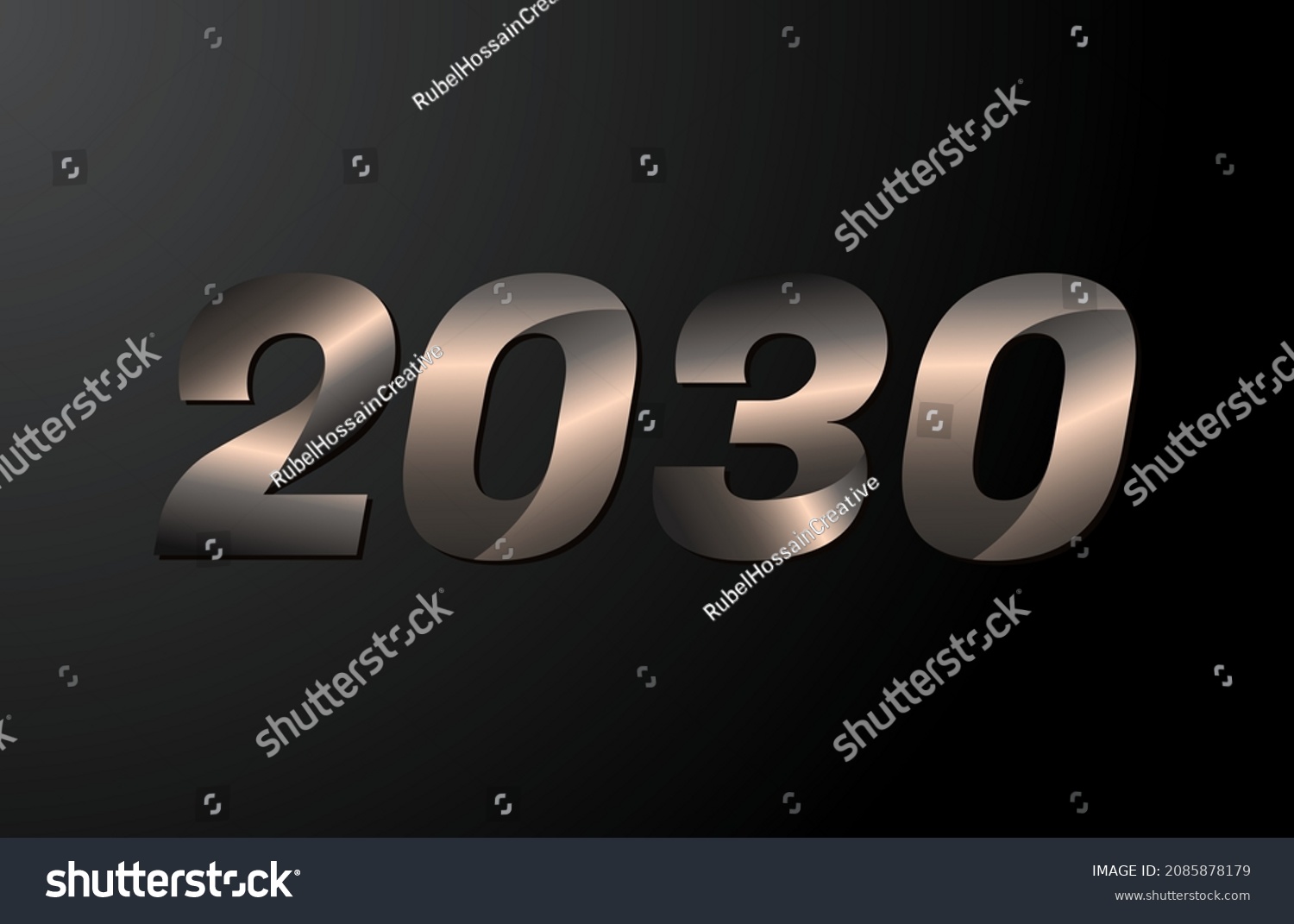 2030 Year Logotype 2030 New Year Vector Royalty Free Stock Vector